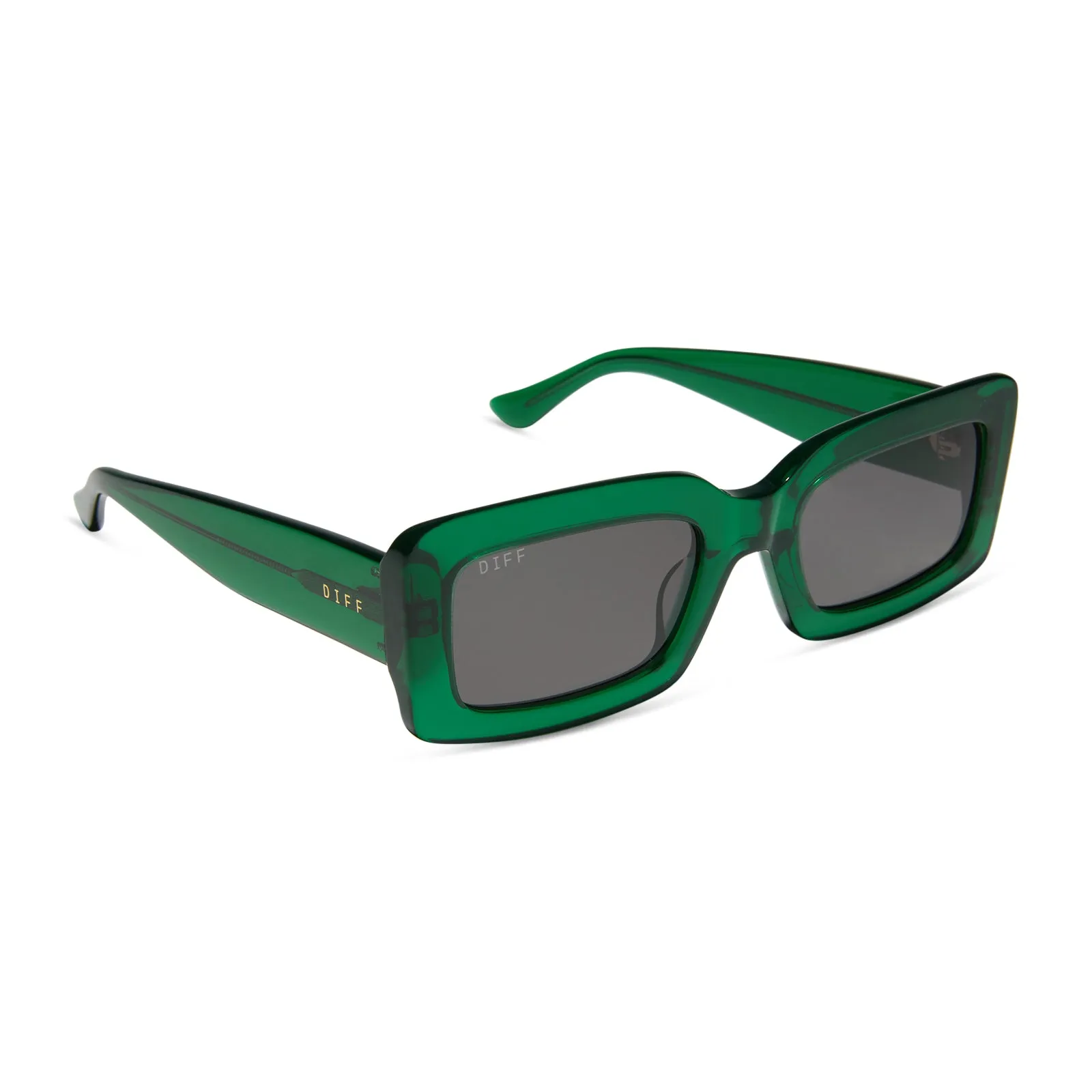 INDY - PALM GREEN CRYSTAL + GREY + POLARIZED SUNGLASSES sold by Diff Eyewear product image thumbnail 2