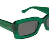 INDY - PALM GREEN CRYSTAL + GREY + POLARIZED SUNGLASSES sold by Diff Eyewear