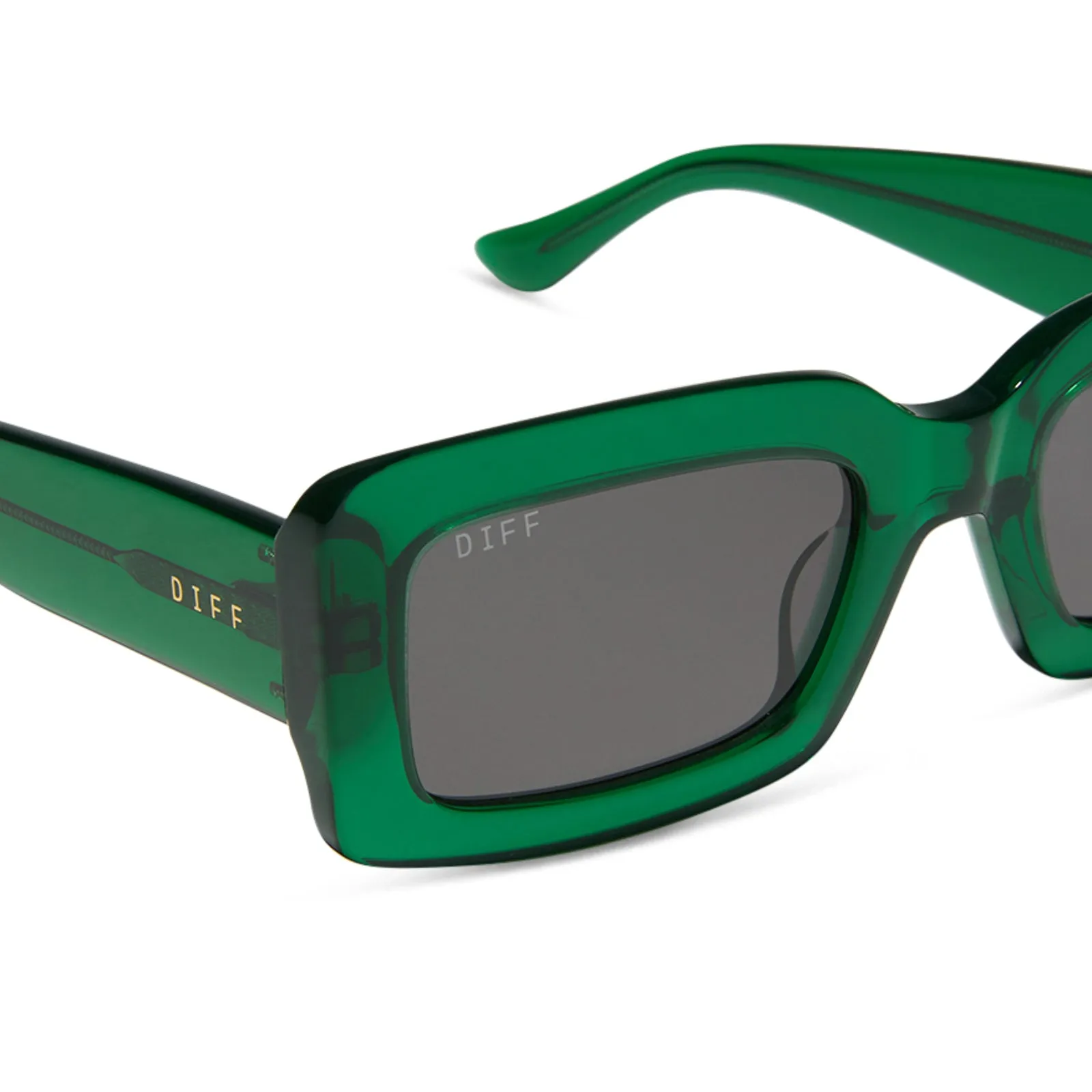 INDY - PALM GREEN CRYSTAL + GREY + POLARIZED SUNGLASSES sold by Diff Eyewear product image thumbnail 4