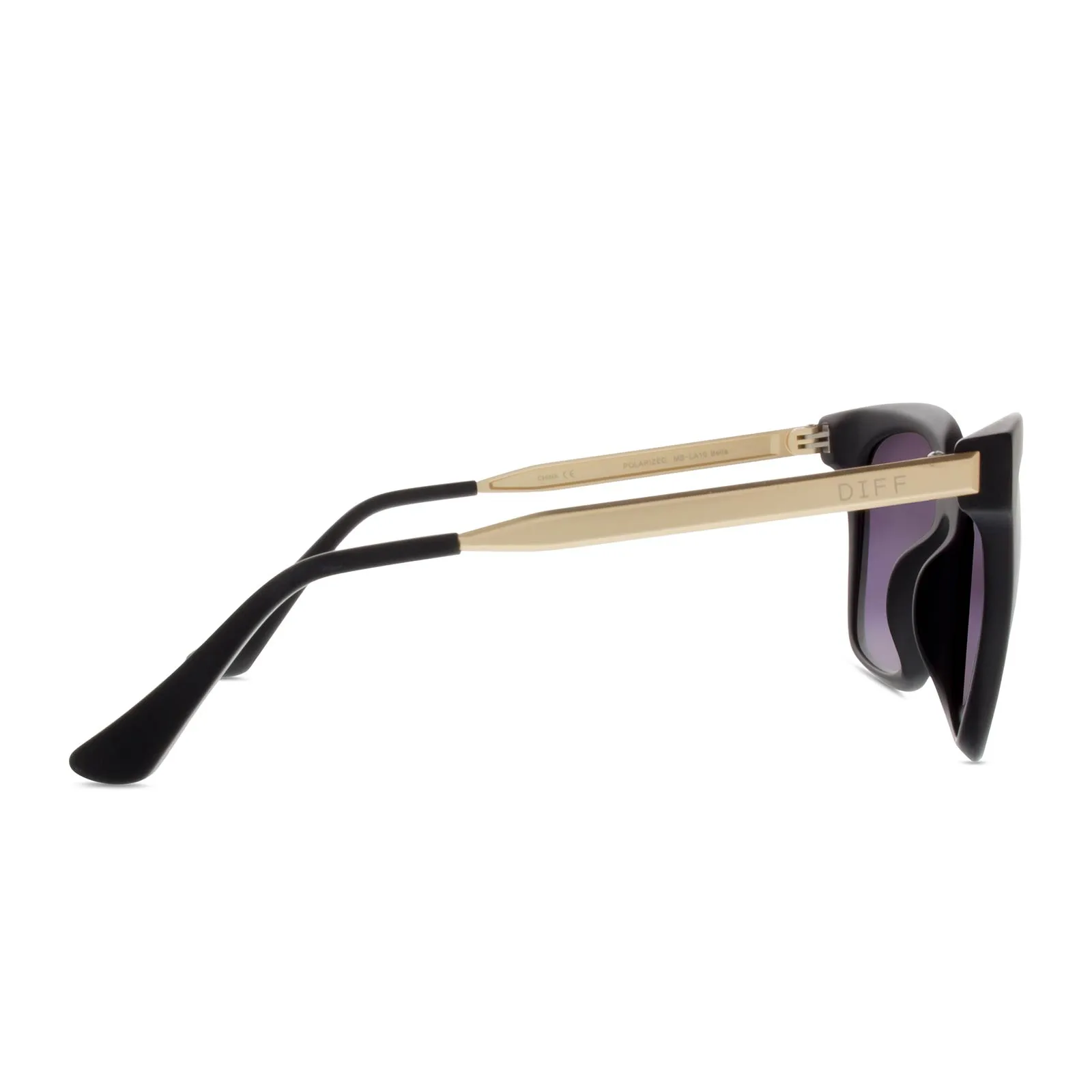 BELLA - MATTE BLACK + PINK MIRROR + POLARIZED SUNGLASSES sold by Diff Eyewear product image thumbnail 2