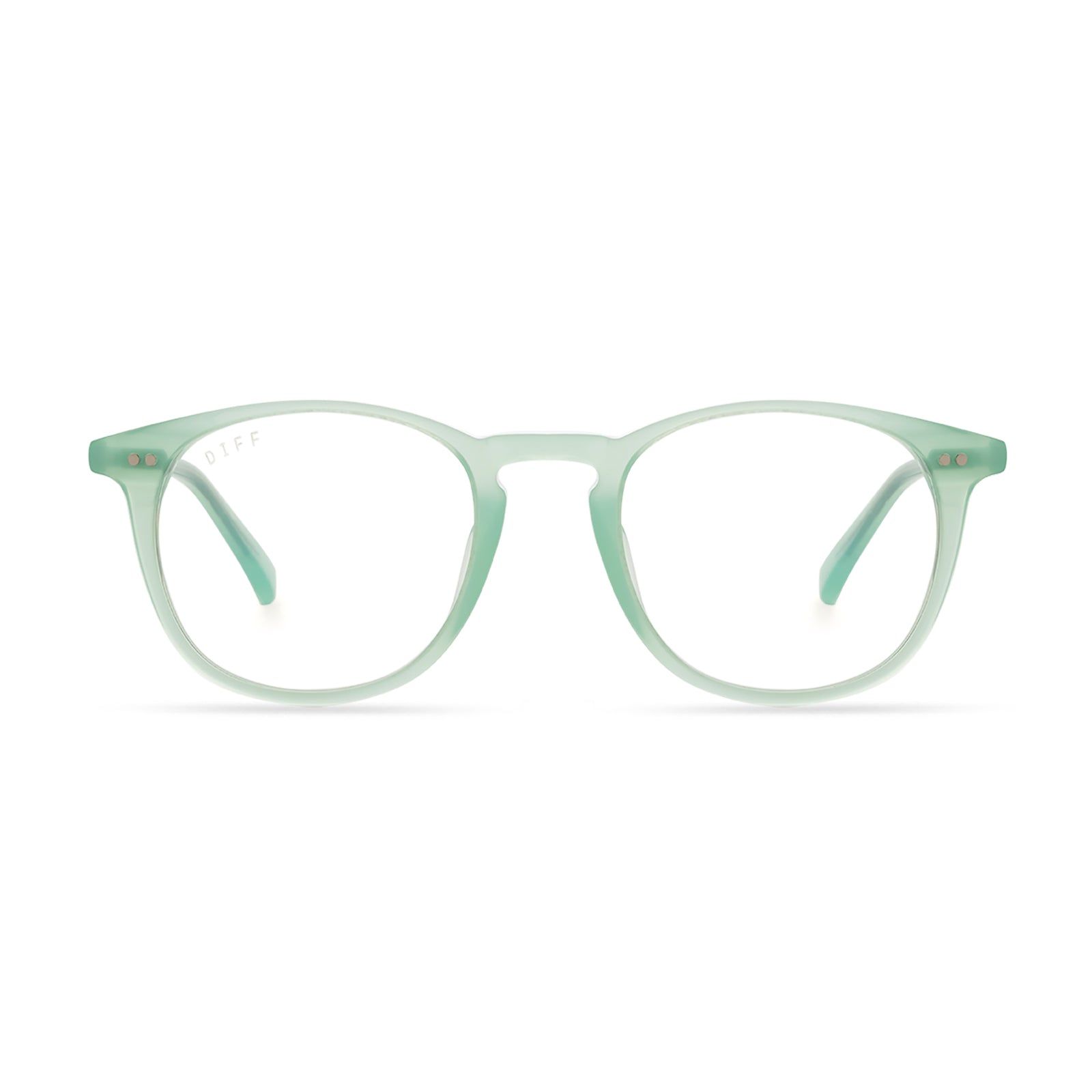 JAXSON - SEAFOAM + BLUE LIGHT TECHNOLOGY GLASSES sold by Diff Eyewear
