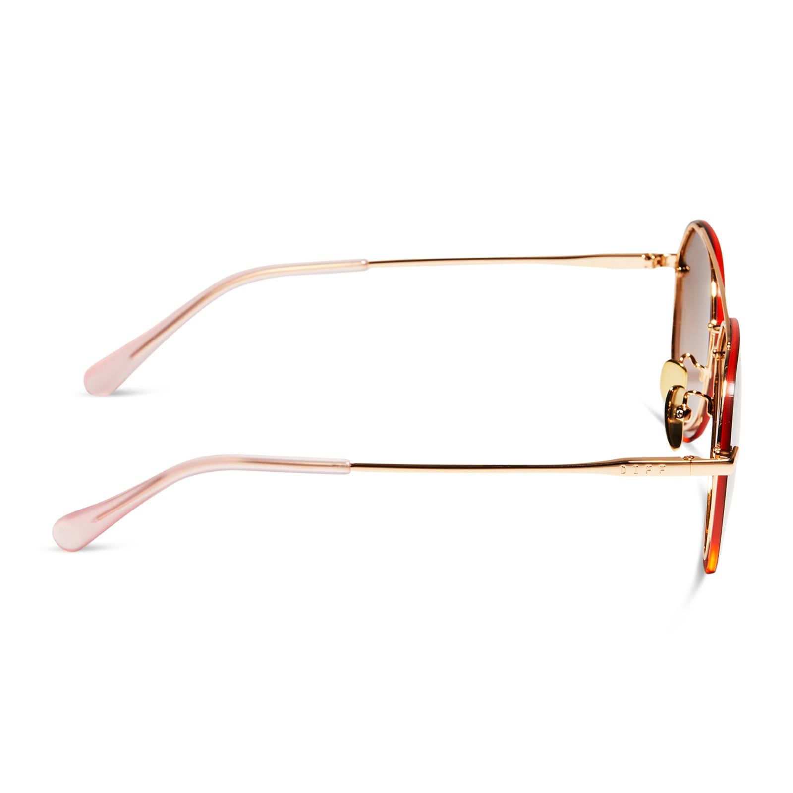 LENOX XS - GOLD + TAUPE ROSE GRADIENT FLASH POLARIZED SUNGLASSES sold by Diff Eyewear product image thumbnail 3