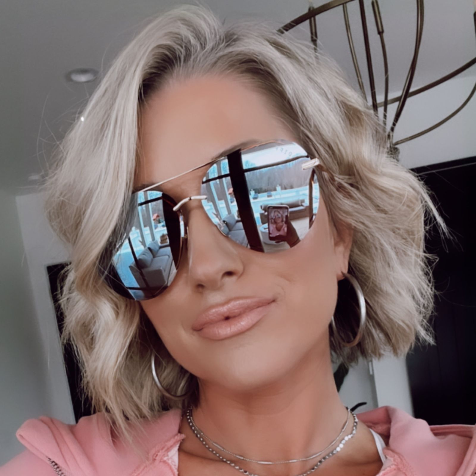 LENOX XS - GOLD + TAUPE ROSE GRADIENT FLASH POLARIZED SUNGLASSES sold by Diff Eyewear product image thumbnail 5