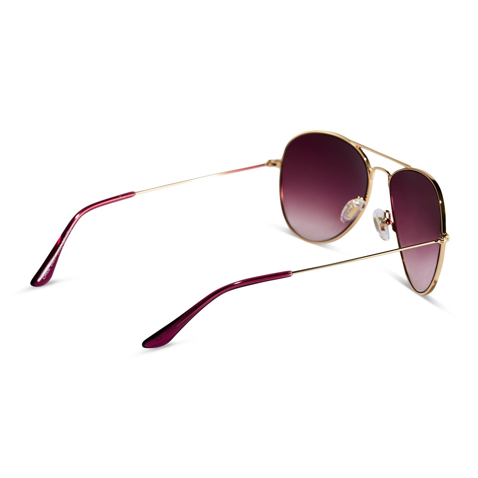 CRUZ - GOLD + WINE GRADIENT FLASH SUNGLASSES sold by Diff Eyewear product image thumbnail 3