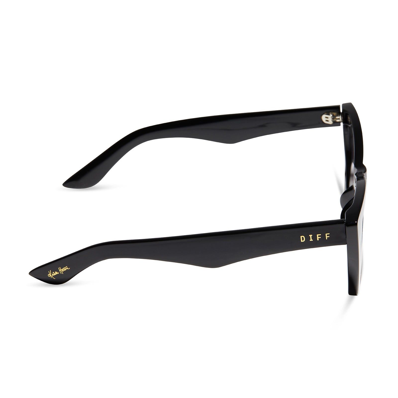 KRISTA HORTON - THE KOLLY + BLACK + SOLID GREY POLARIZED SUNGLASSES sold by Diff Eyewear product image thumbnail 3