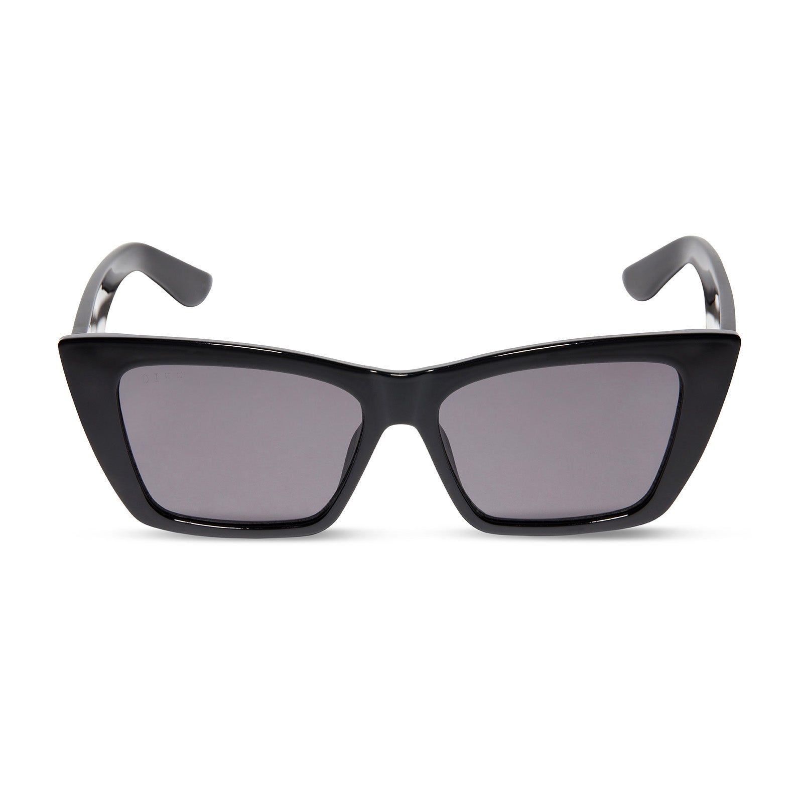 KRISTA HORTON - THE KOLLY + BLACK + SOLID GREY POLARIZED SUNGLASSES sold by Diff Eyewear