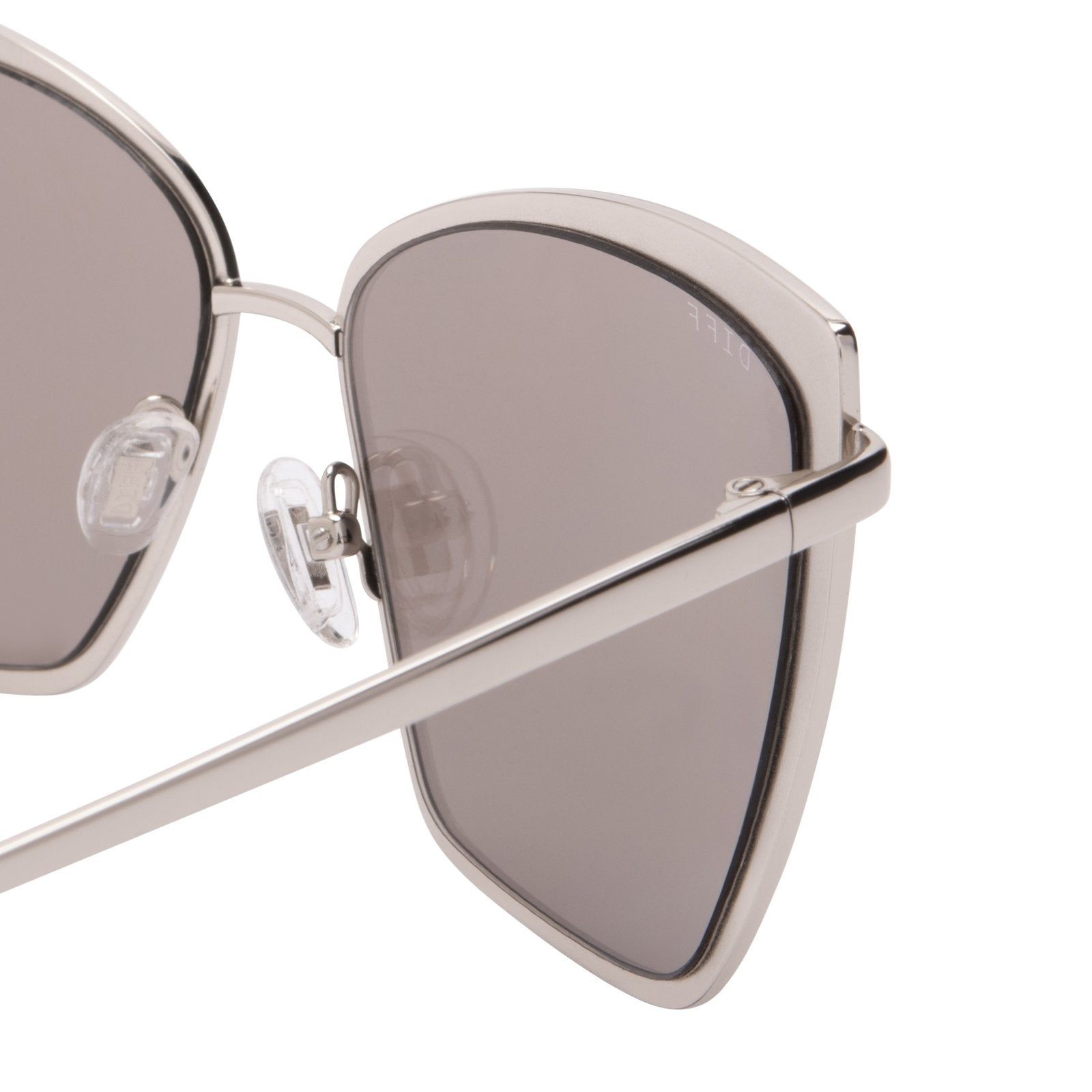 BECKY - SILVER + GREY MIRROR SUNGLASSES sold by Diff Eyewear product image thumbnail 4