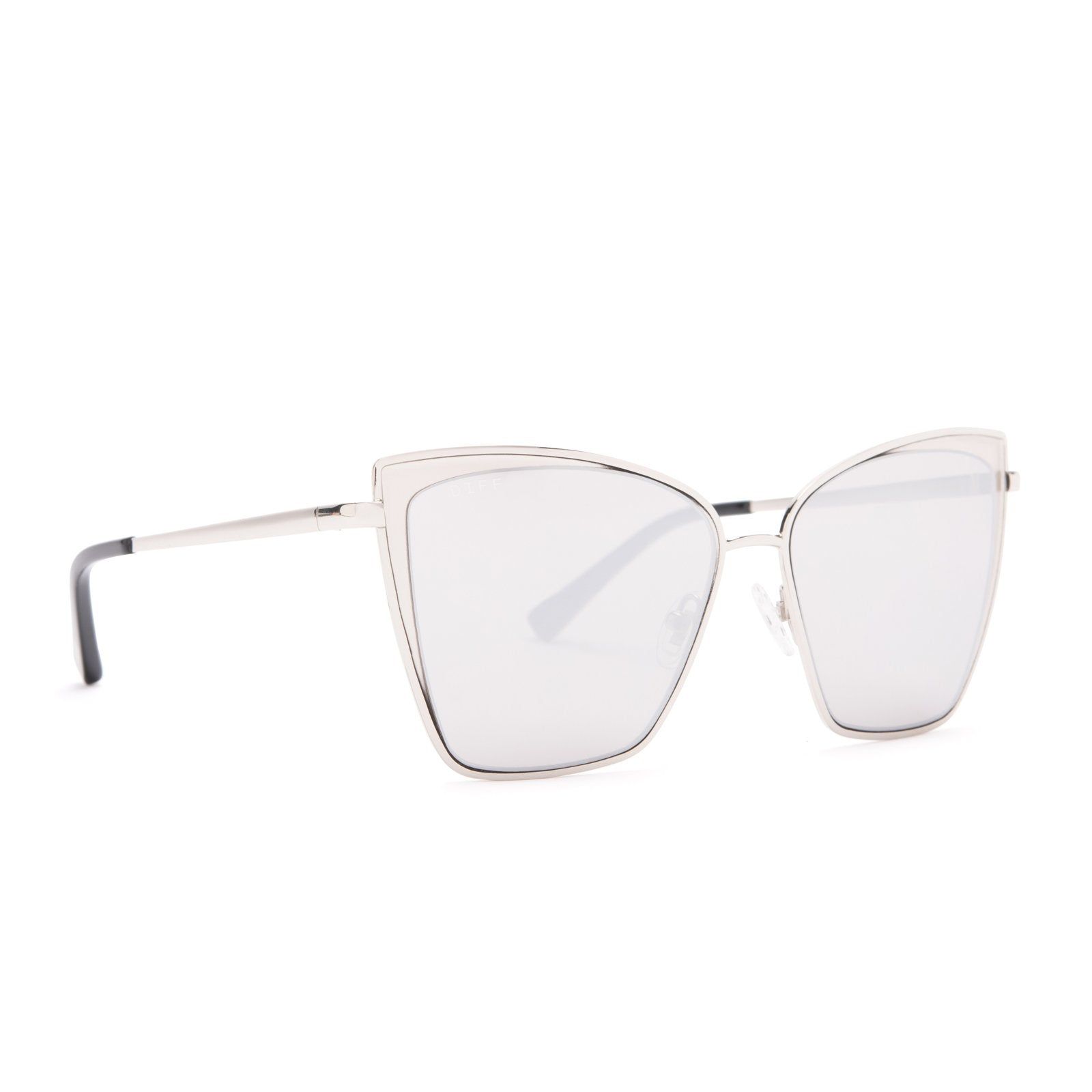 BECKY - SILVER + GREY MIRROR SUNGLASSES sold by Diff Eyewear product image thumbnail 2