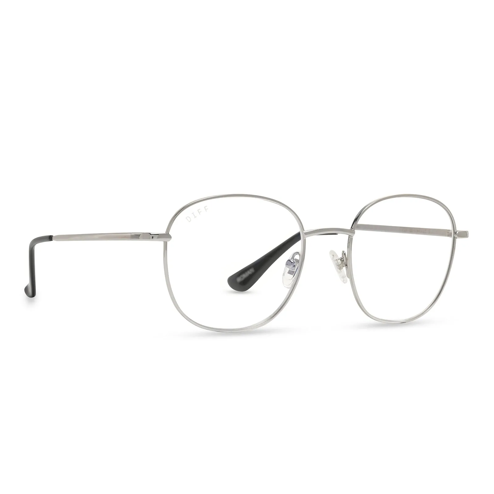 ROMAN - SILVER/BLACK + BLUE LIGHT READERS sold by Diff Eyewear product image thumbnail 2