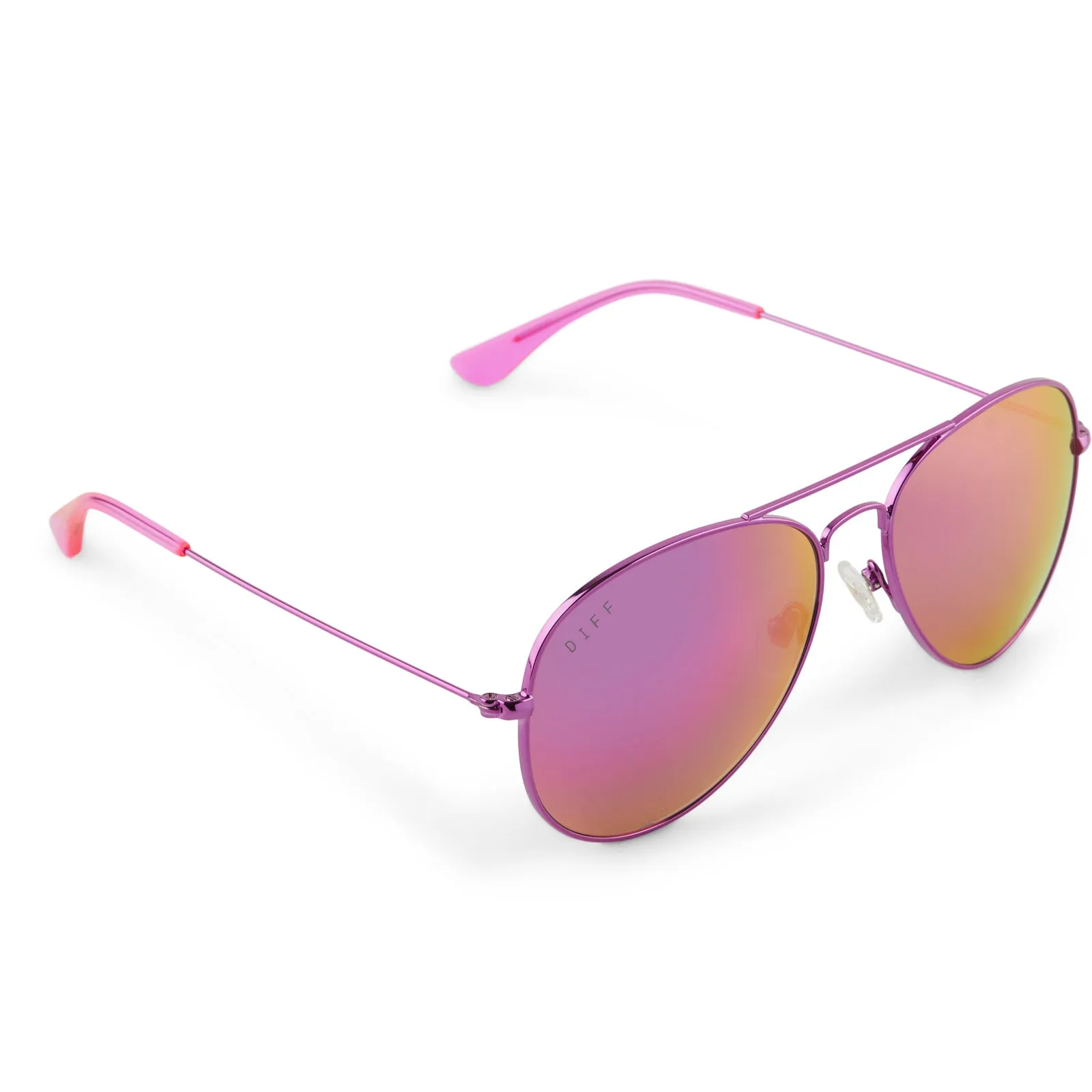 CRUZ - PINK RUSH METALLIC + PINK RUSH MIRROR SUNGLASSES sold by Diff Eyewear product image thumbnail 4