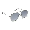 CYNTHIA - SILVER W ALPINE TEMPLE TIPS + GREY GRADIENT WITH SILVER FLASH + POLARIZED SUNGLASSES sold by Diff Eyewear