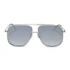 CYNTHIA - SILVER W ALPINE TEMPLE TIPS + GREY GRADIENT WITH SILVER FLASH + POLARIZED SUNGLASSES sold by Diff Eyewear