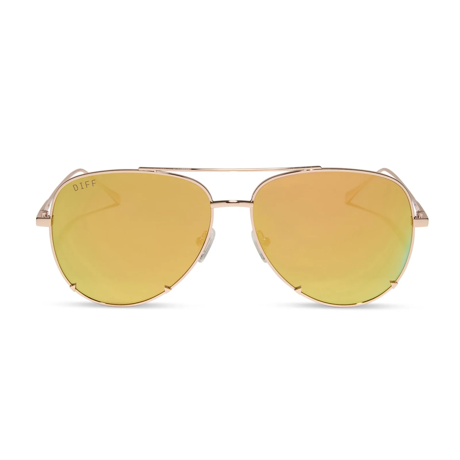 SCARLETT - CHAMPAGNE + GOLD MIRROR SUNGLASSES sold by Diff Eyewear