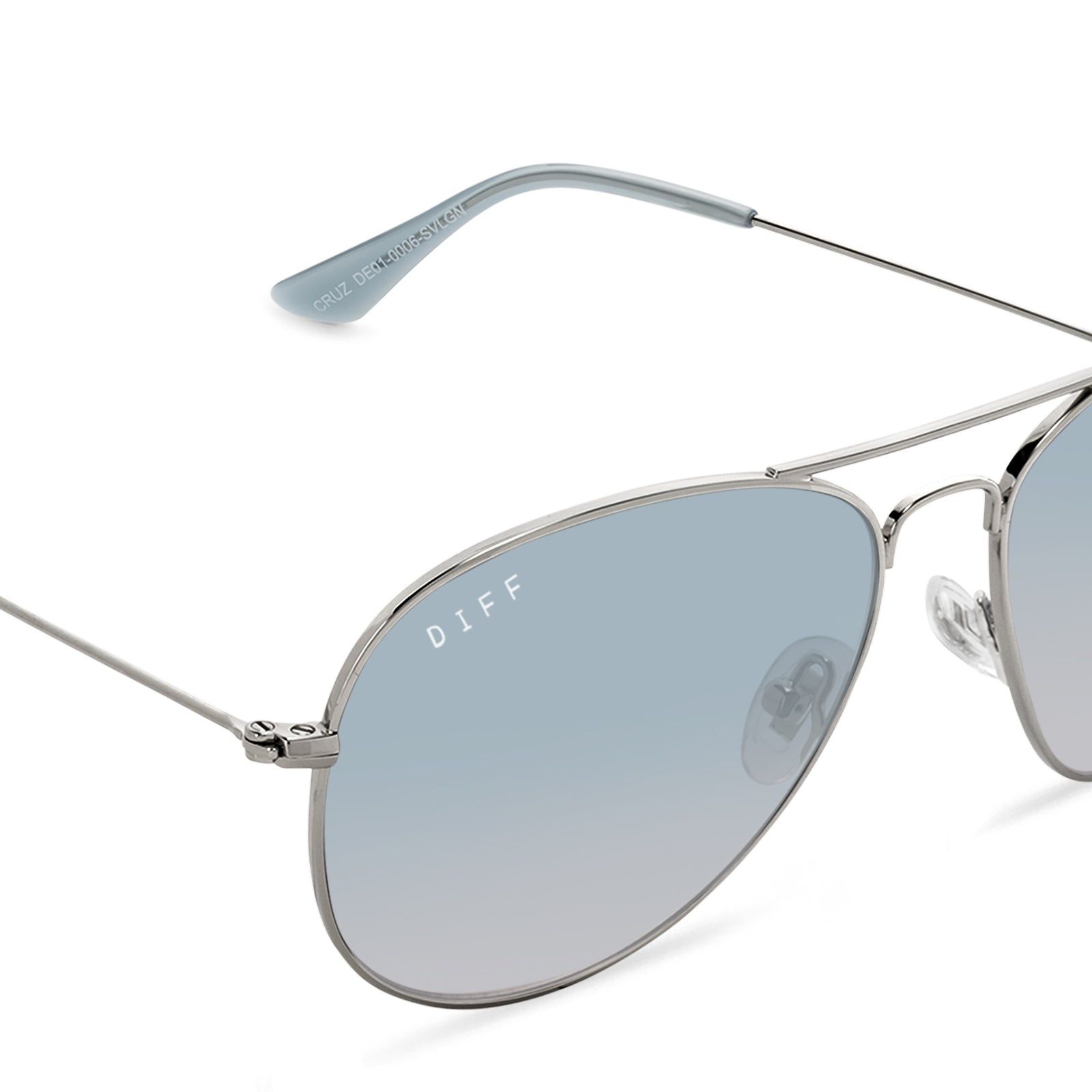 CRUZ - SILVER + BLUE TO LAVENDER SUNGLASSES sold by Diff Eyewear product image thumbnail 3