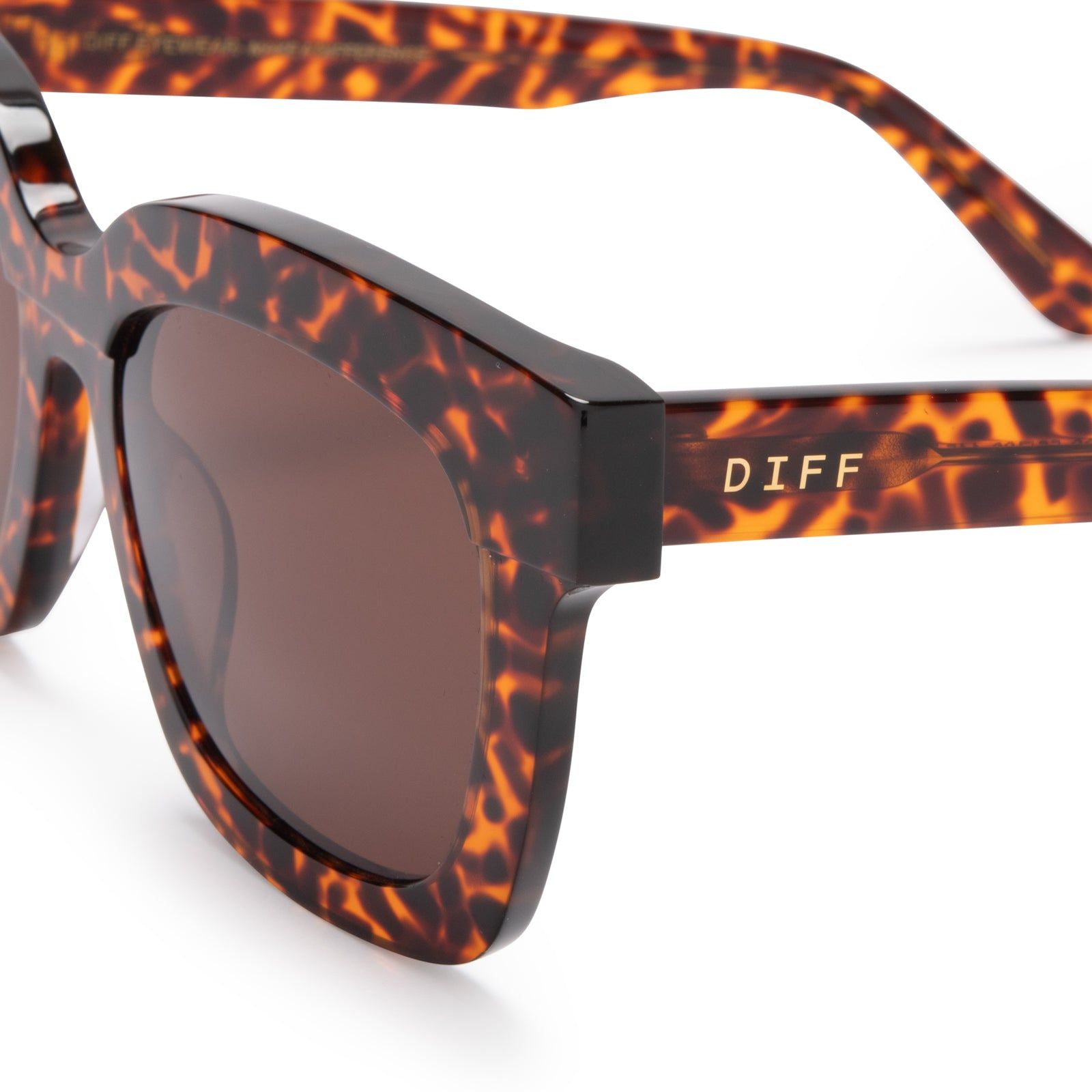CARSON - LEOPARD TORTOISE + BROWN GRADIENT SUNGLASSES sold by Diff Eyewear product image thumbnail 4