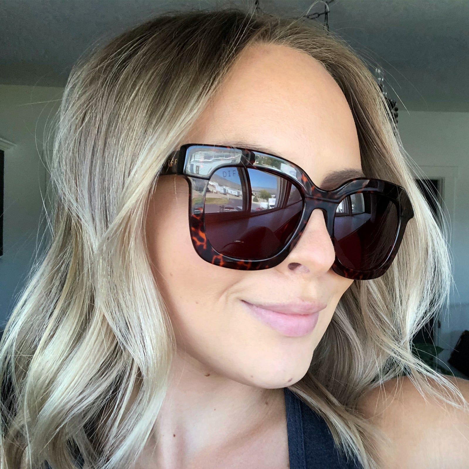 CARSON - LEOPARD TORTOISE + BROWN GRADIENT SUNGLASSES sold by Diff Eyewear product image thumbnail 5