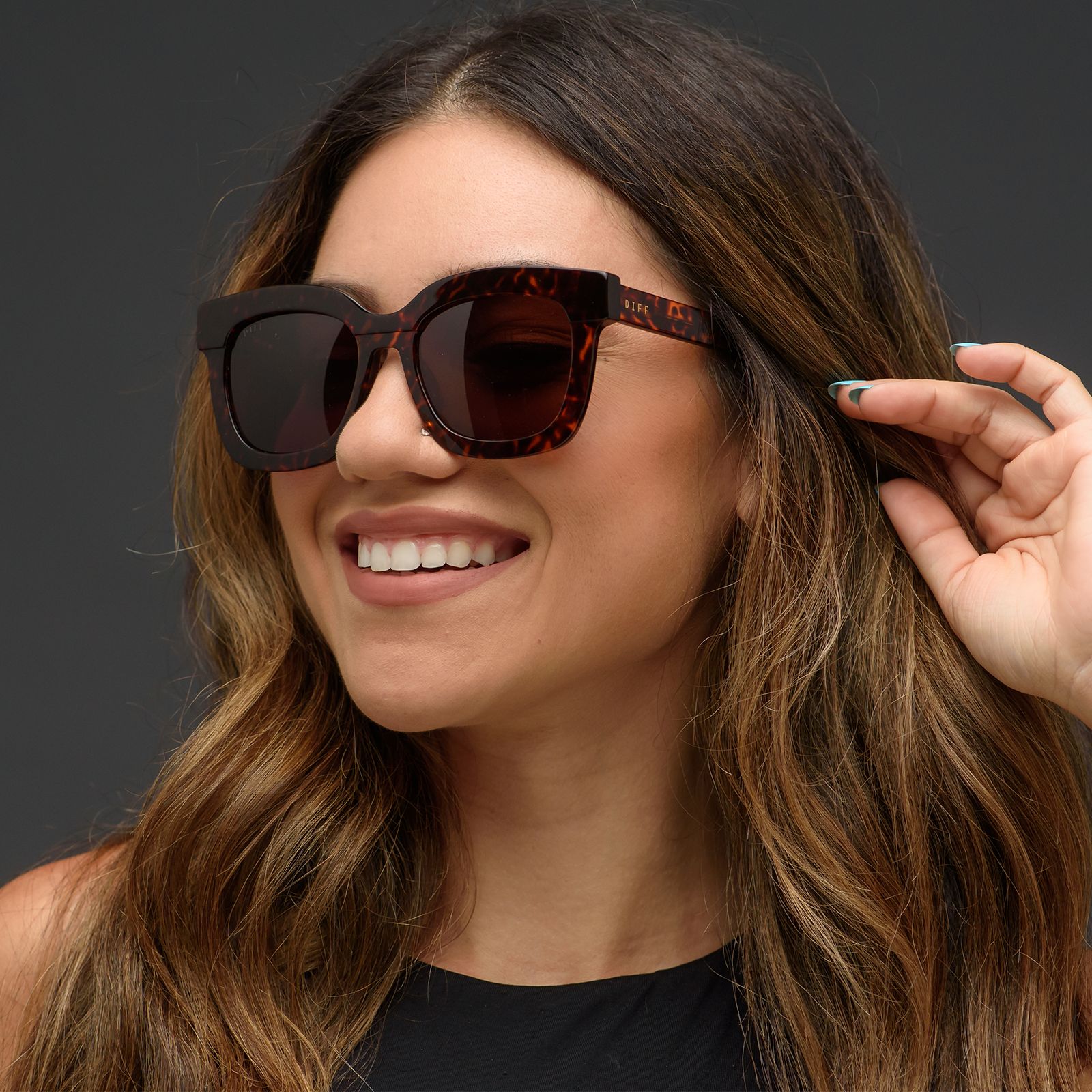 CARSON - LEOPARD TORTOISE + BROWN GRADIENT SUNGLASSES sold by Diff Eyewear product image thumbnail 10
