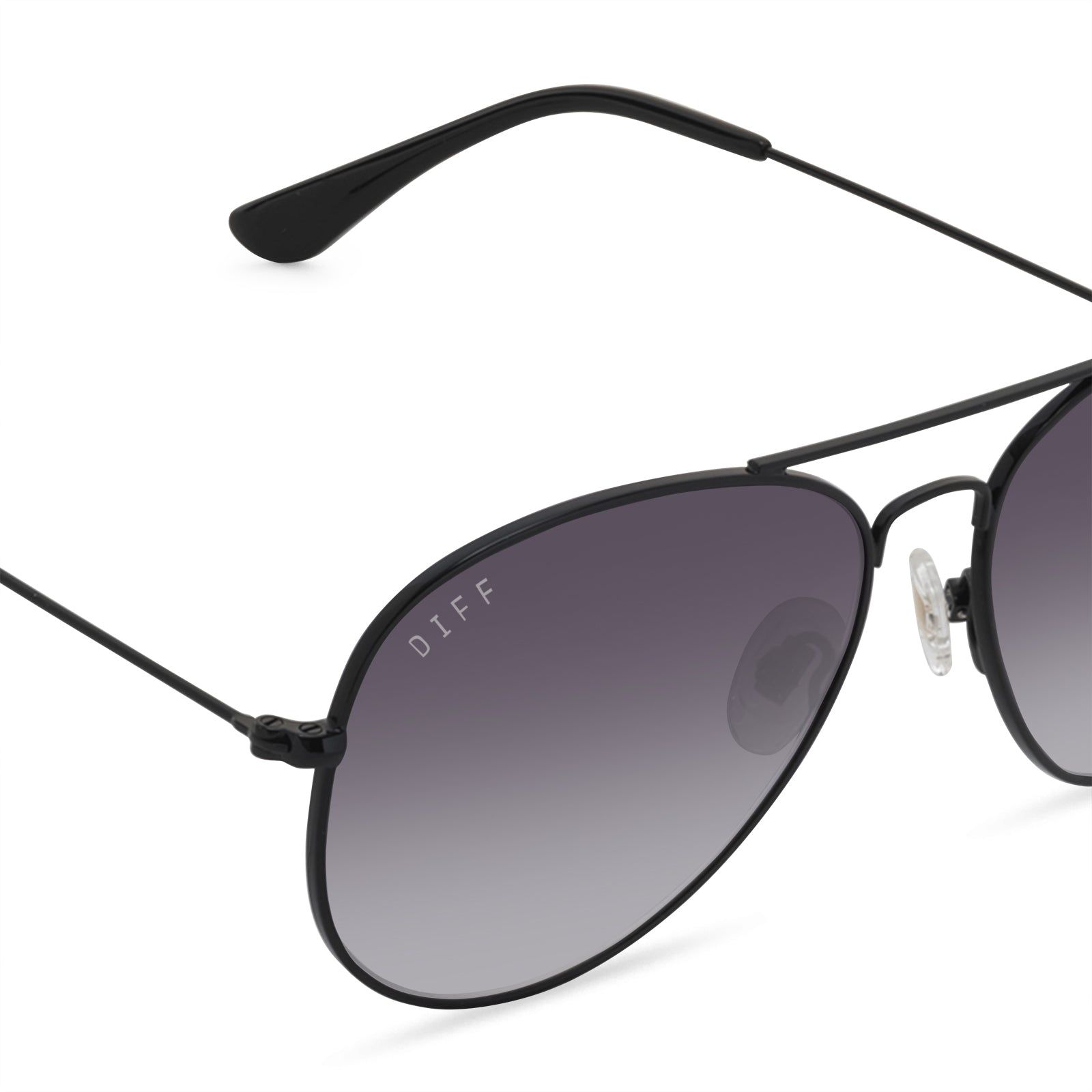 CRUZ - BLACK + GREY GRADIENT SHARP SUNGLASSES sold by Diff Eyewear product image thumbnail 4