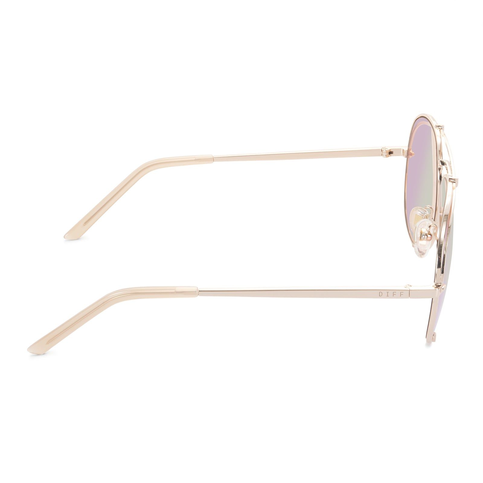 KOKO - CHAMPAGNE + CORAL MIRROR SUNGLASSES sold by Diff Eyewear product image thumbnail 4