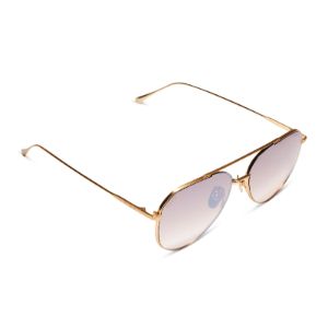 DASH XS - BRUSHED GOLD + TAUPE ROSE MIRROR SUNGLASSES sold by Diff Eyewear