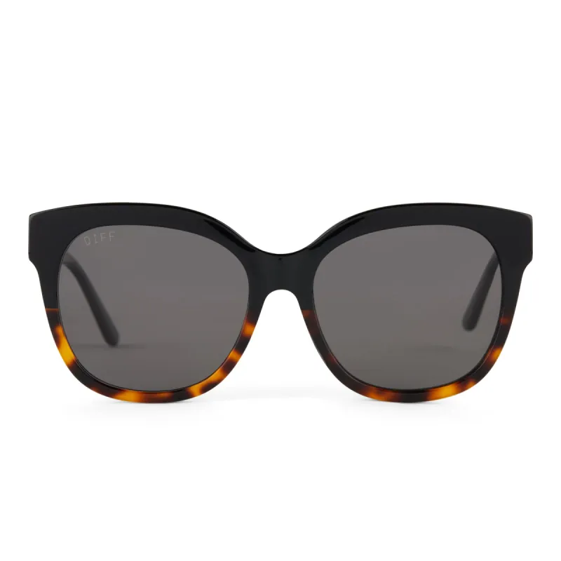 MAYA - BLACK TORTOISE + GREY + POLARIZED SUNGLASSES sold by Diff Eyewear