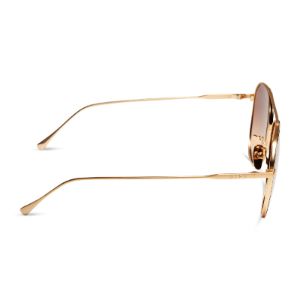 DASH XS - BRUSHED GOLD + TAUPE ROSE MIRROR SUNGLASSES sold by Diff Eyewear