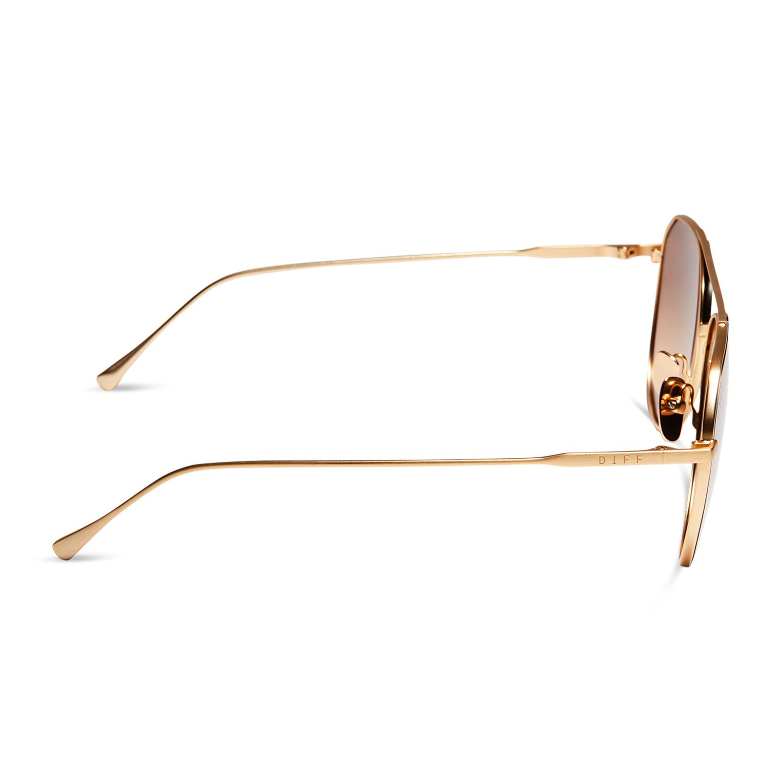 DASH XS - BRUSHED GOLD + TAUPE ROSE MIRROR SUNGLASSES sold by Diff Eyewear product image thumbnail 3