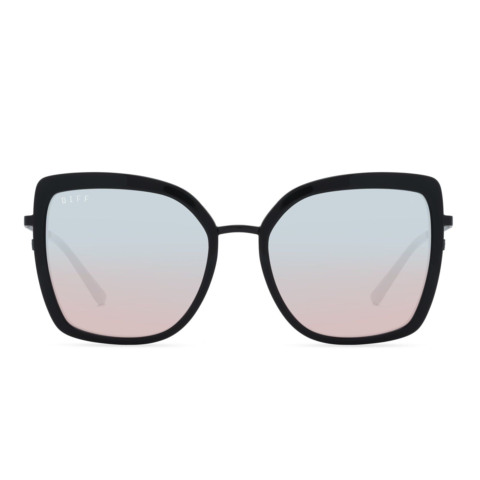 CLARISSE - BLACK + BLUE TO LAVENDER FLASH SUNGLASSES sold by Diff Eyewear