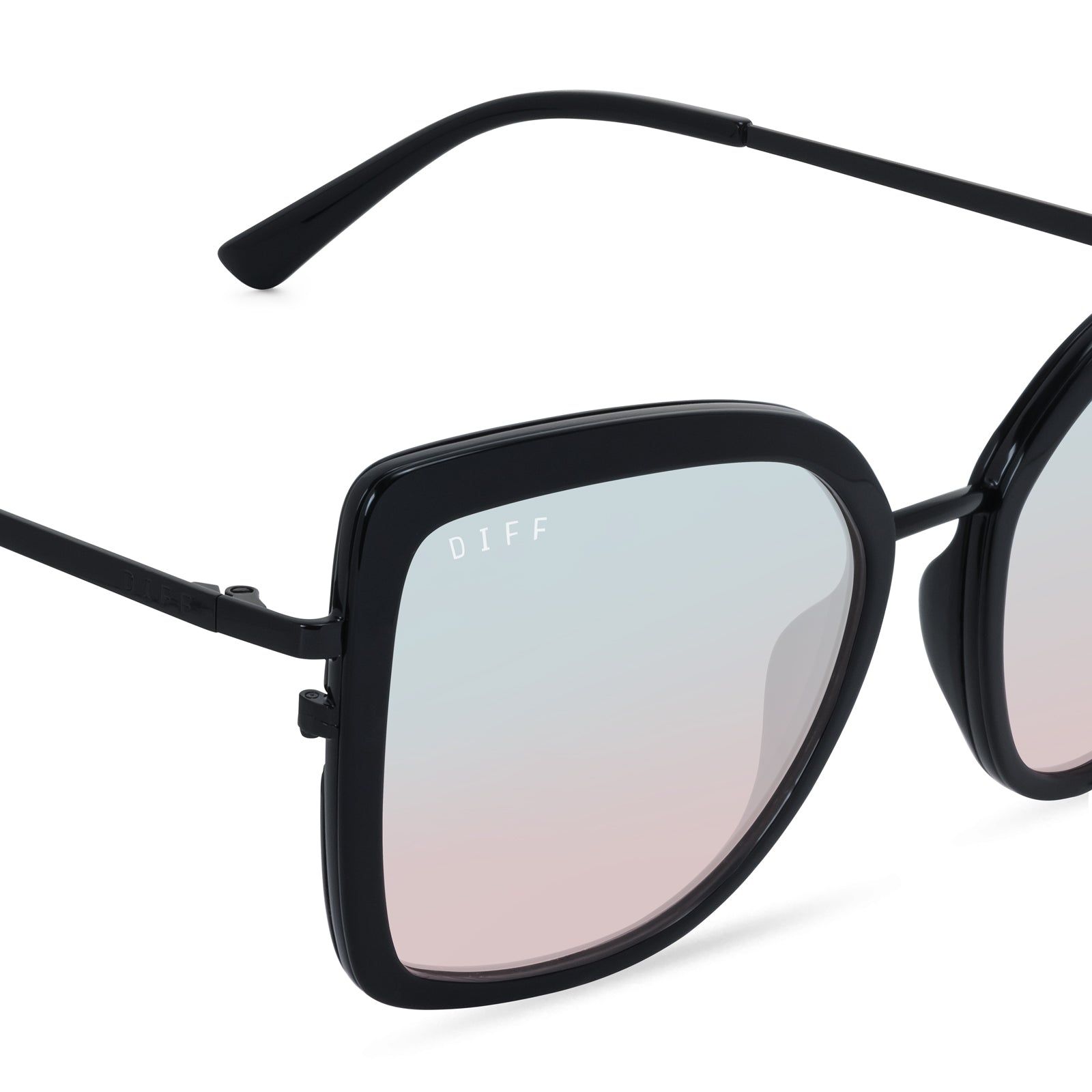 CLARISSE - BLACK + BLUE TO LAVENDER FLASH SUNGLASSES sold by Diff Eyewear product image thumbnail 3