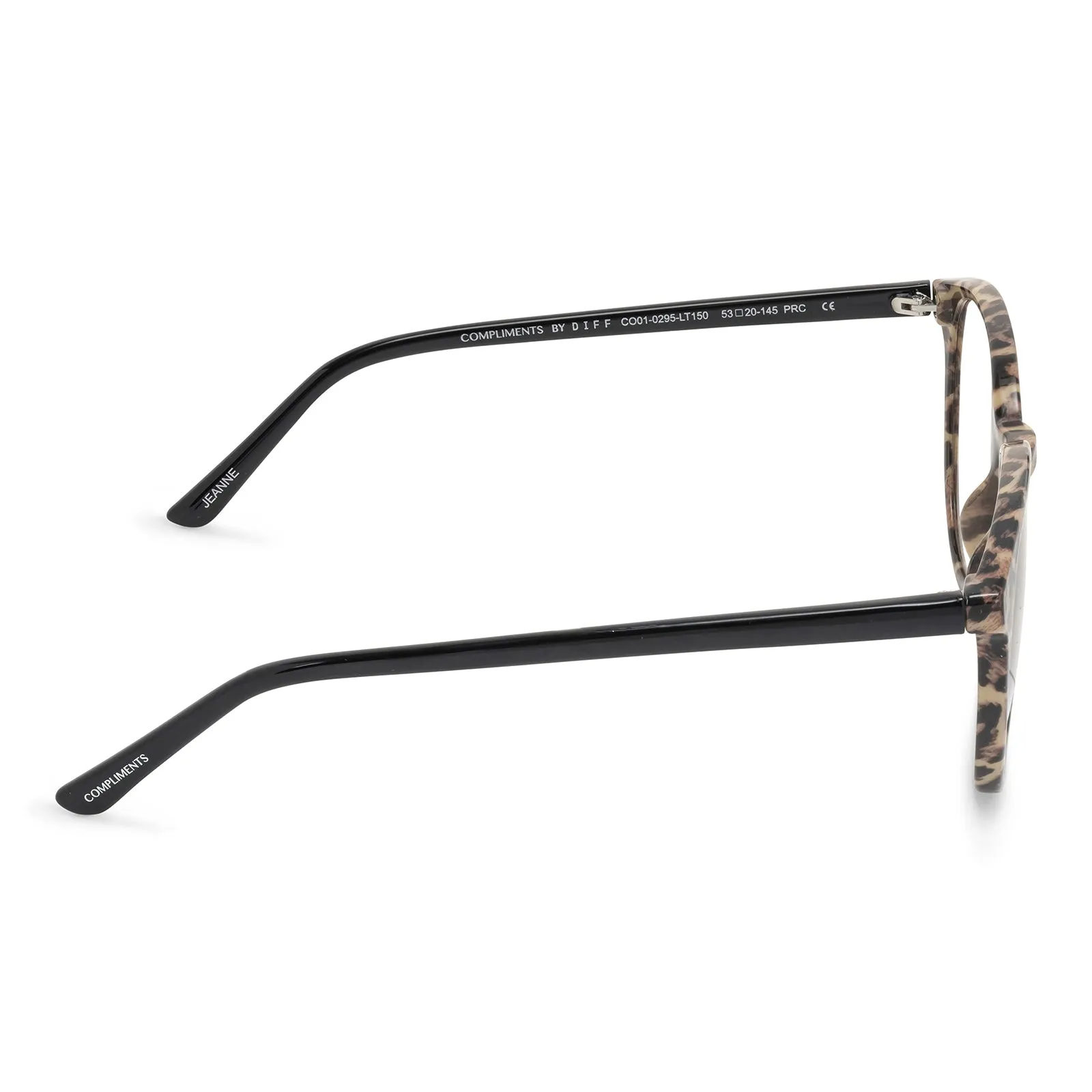 JEANNE - LEOPARD TORTOISE + BLUE LIGHT TECHNOLOGY GLASSES sold by Diff Eyewear product image thumbnail 3