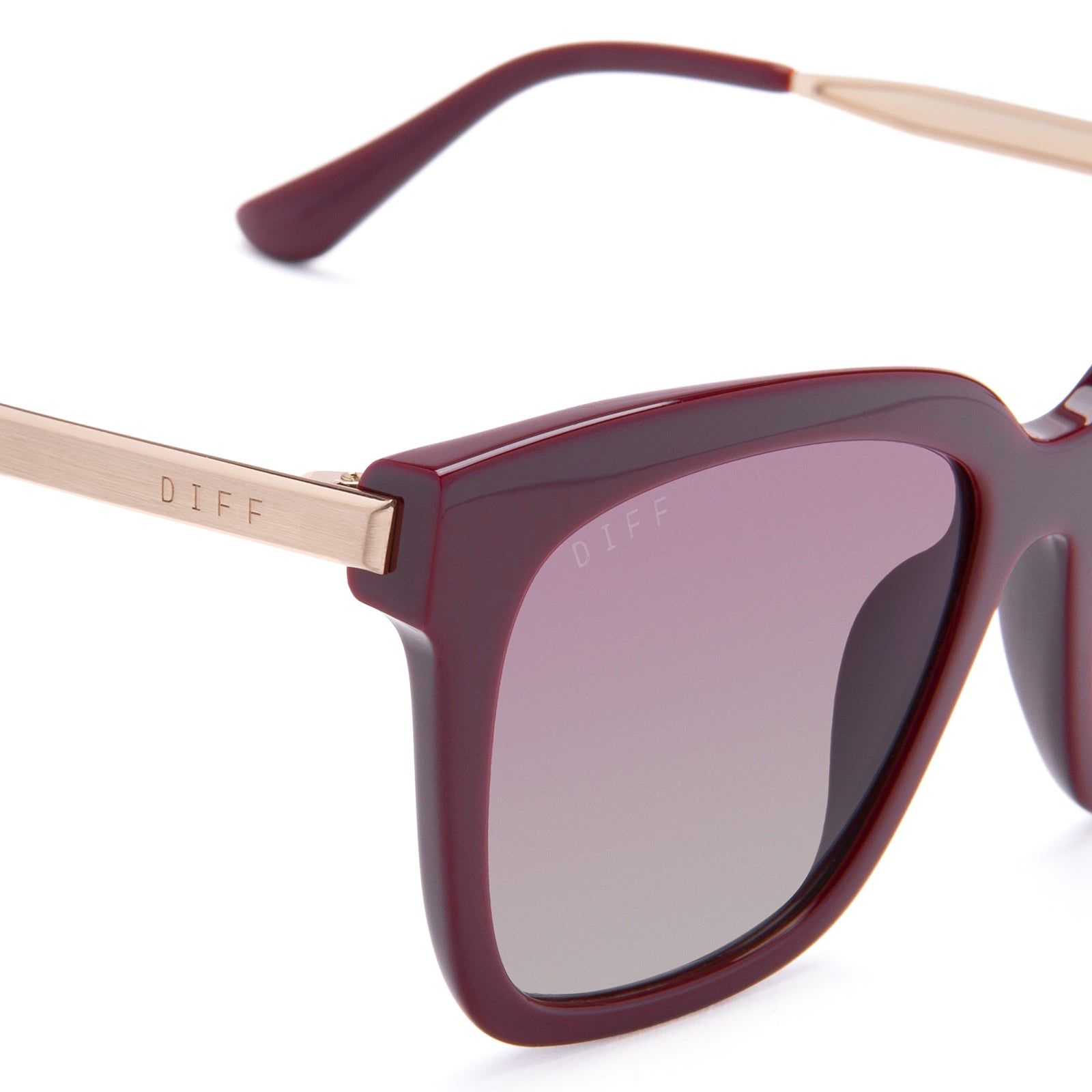 BELLA - CLARET + WINE GRADIENT SUNGLASSES sold by Diff Eyewear product image thumbnail 3