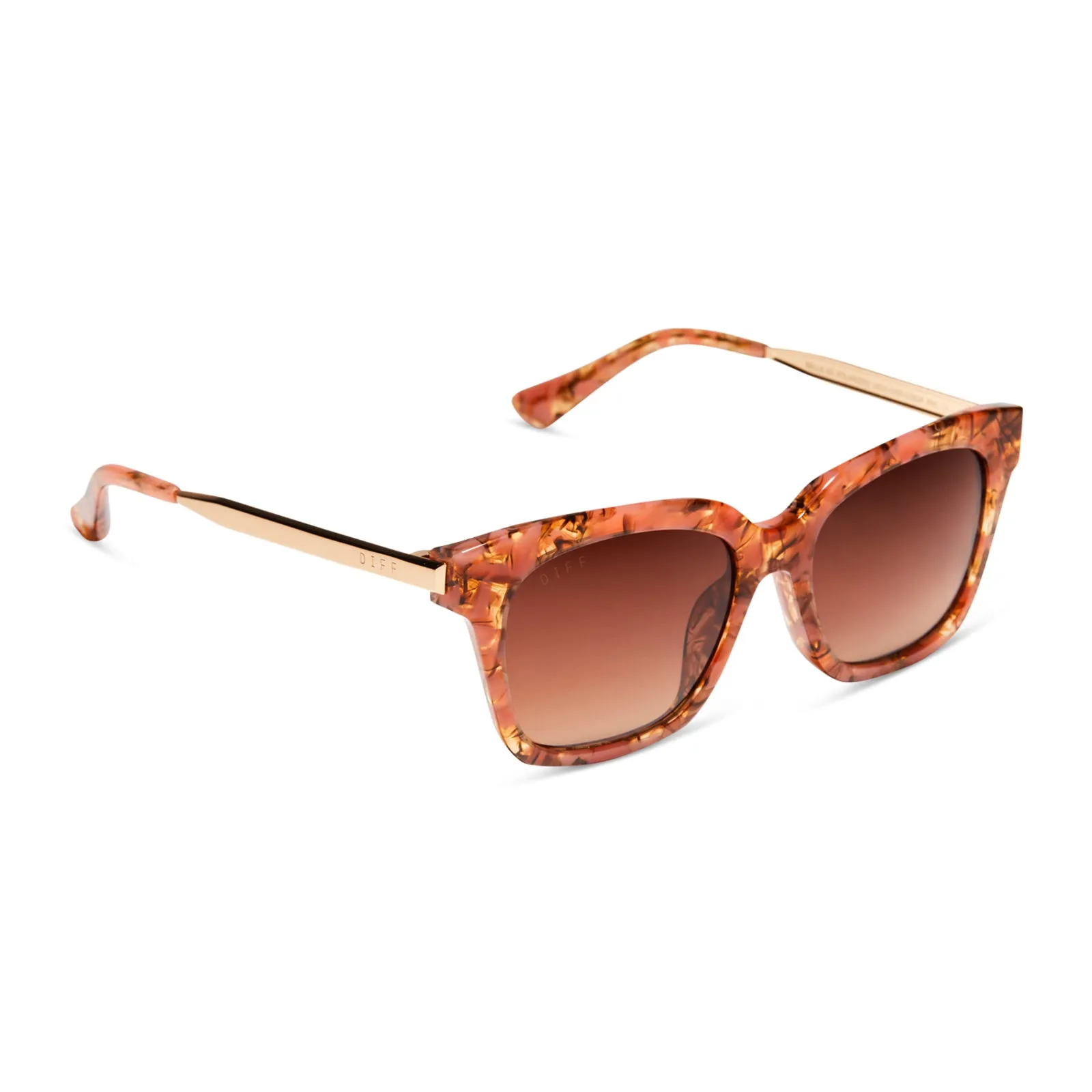 BELLA XS - BEIGE CORAL TORTOISE + BROWN GRADIENT POLARIZED SUNGLASSES sold by Diff Eyewear product image thumbnail 2