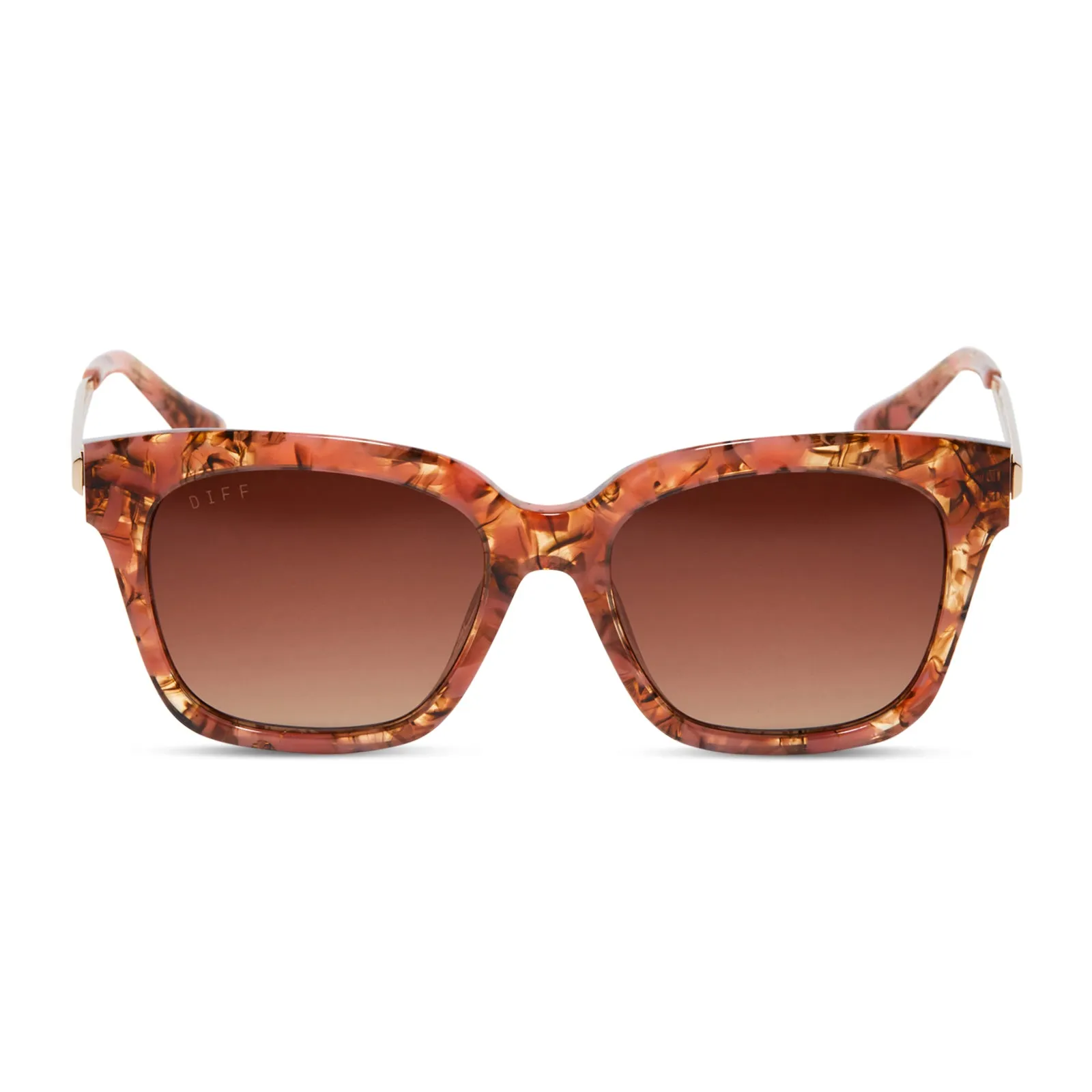 BELLA XS - BEIGE CORAL TORTOISE + BROWN GRADIENT POLARIZED SUNGLASSES sold by Diff Eyewear