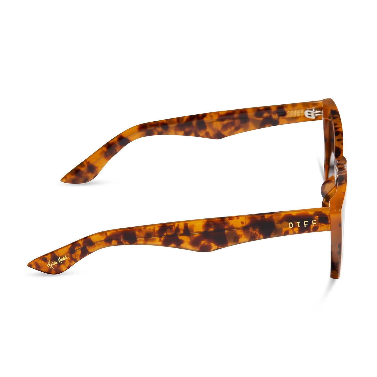 Diff Krista Horton Kolly Polarized Sunglasses KRISTA HORTON - THE KOLLY + TORTOISE + SOLID GREY POLARIZED  main image 4