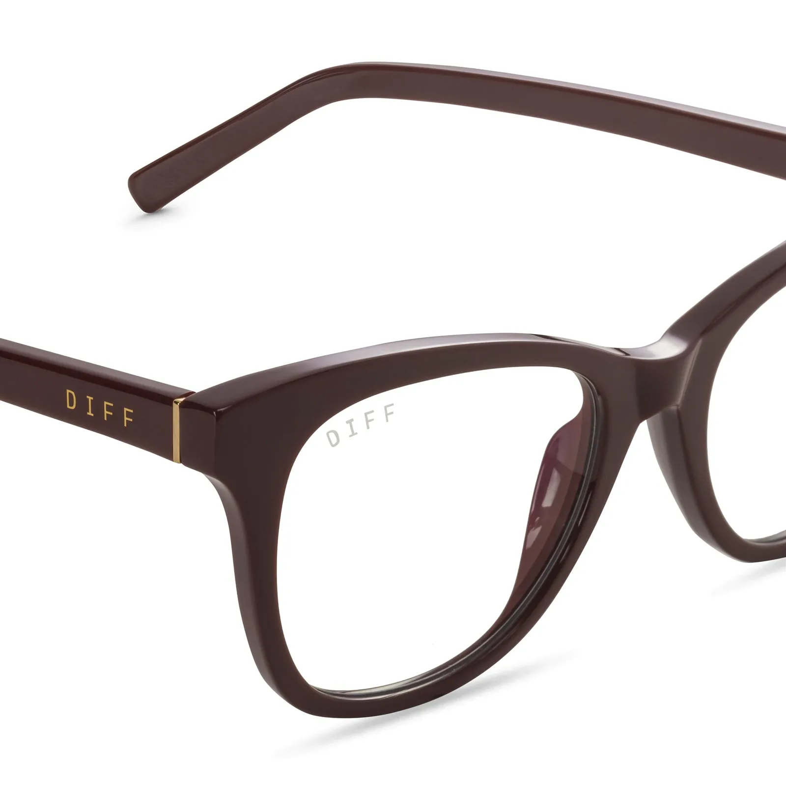 CARINA - CLARET + BLUE LIGHT TECHNOLOGY GLASSES sold by Diff Eyewear product image thumbnail 3