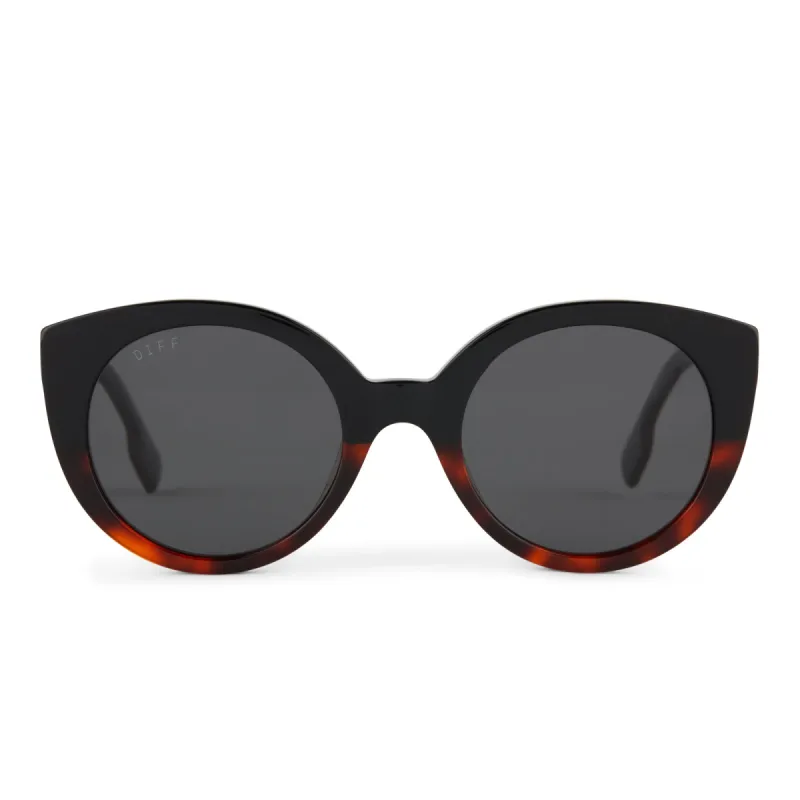 EMMY - DARK TORTOISE + GREY SUNGLASSES sold by Diff Eyewear