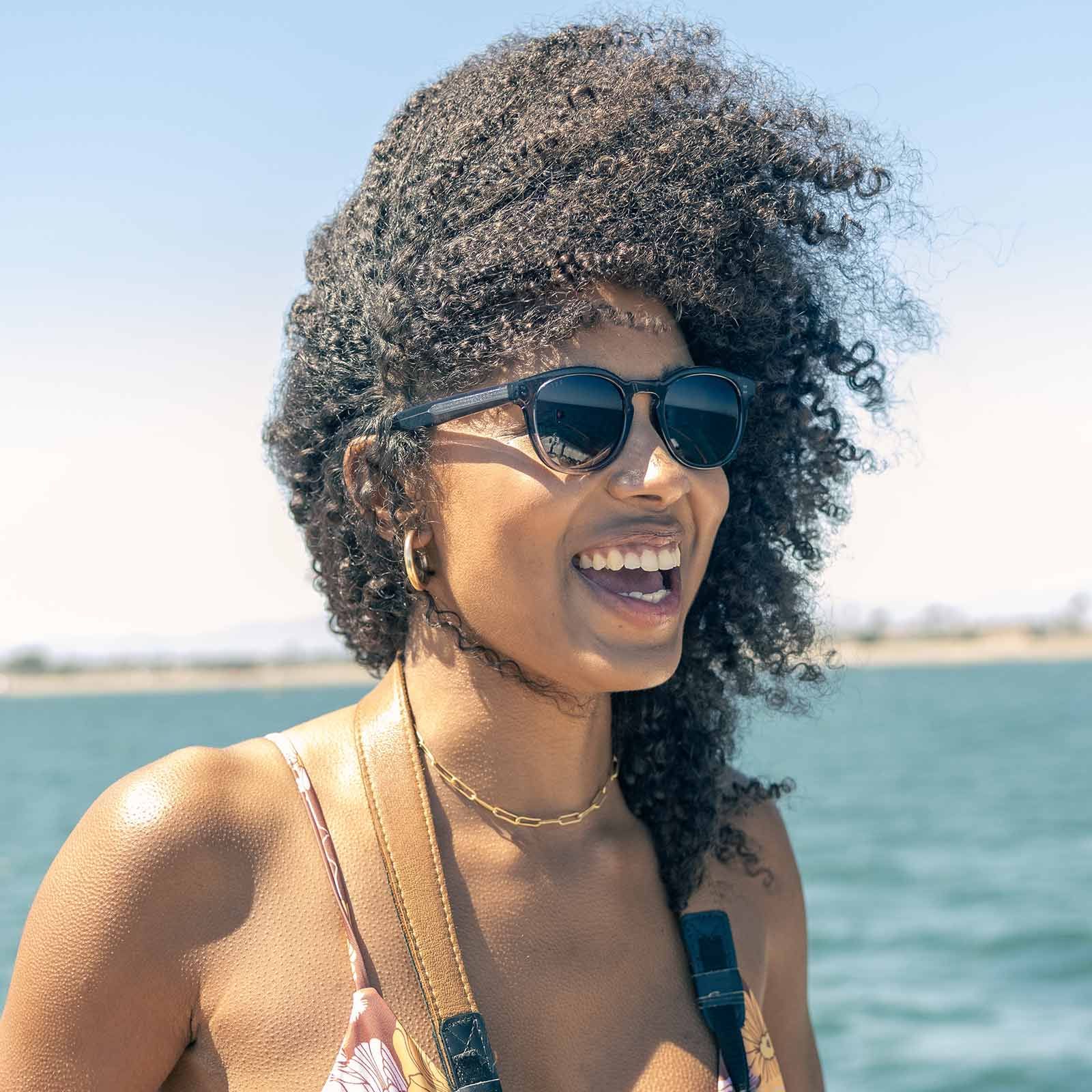 EVAN - BLACK + GREY + POLARIZED SUNGLASSES sold by Diff Eyewear product image thumbnail 5