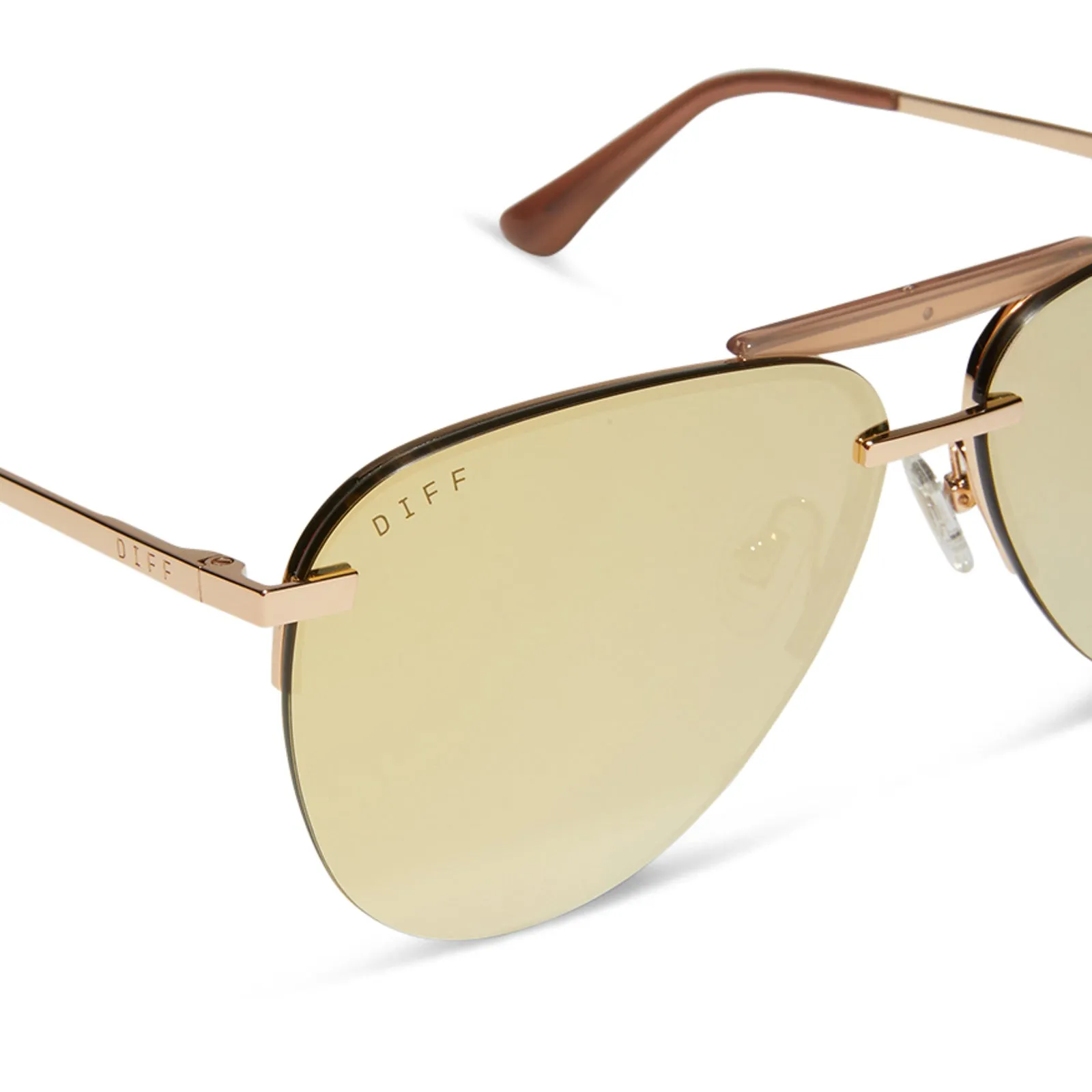 TAHOE - GOLD + BRILLIANT GOLD MIRROR + POLARIZED SUNGLASSES sold by Diff Eyewear product image thumbnail 4