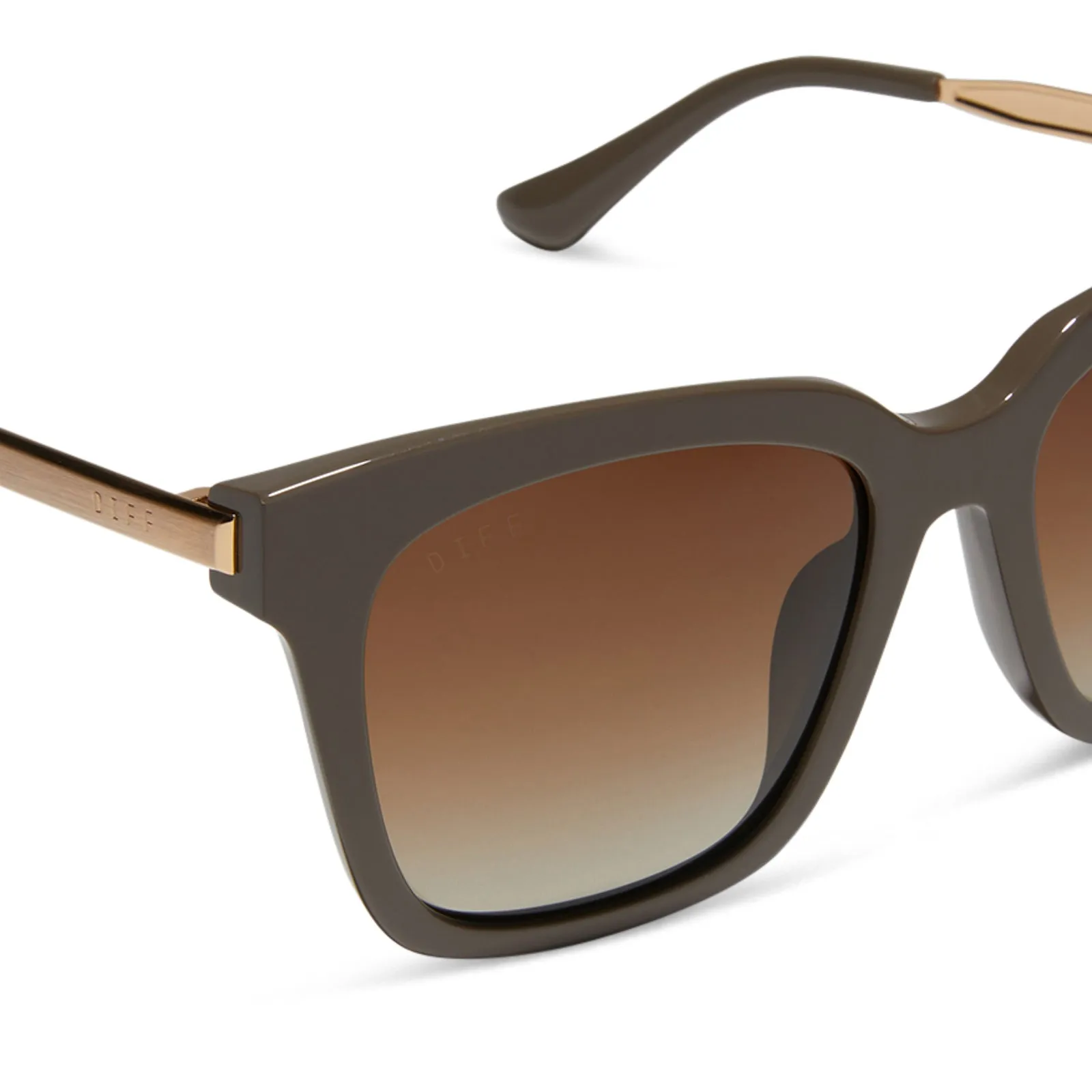 BELLA - LONDON STONE + TRUFFLE GRADIENT + POLARIZED SUNGLASSES sold by Diff Eyewear product image thumbnail 4
