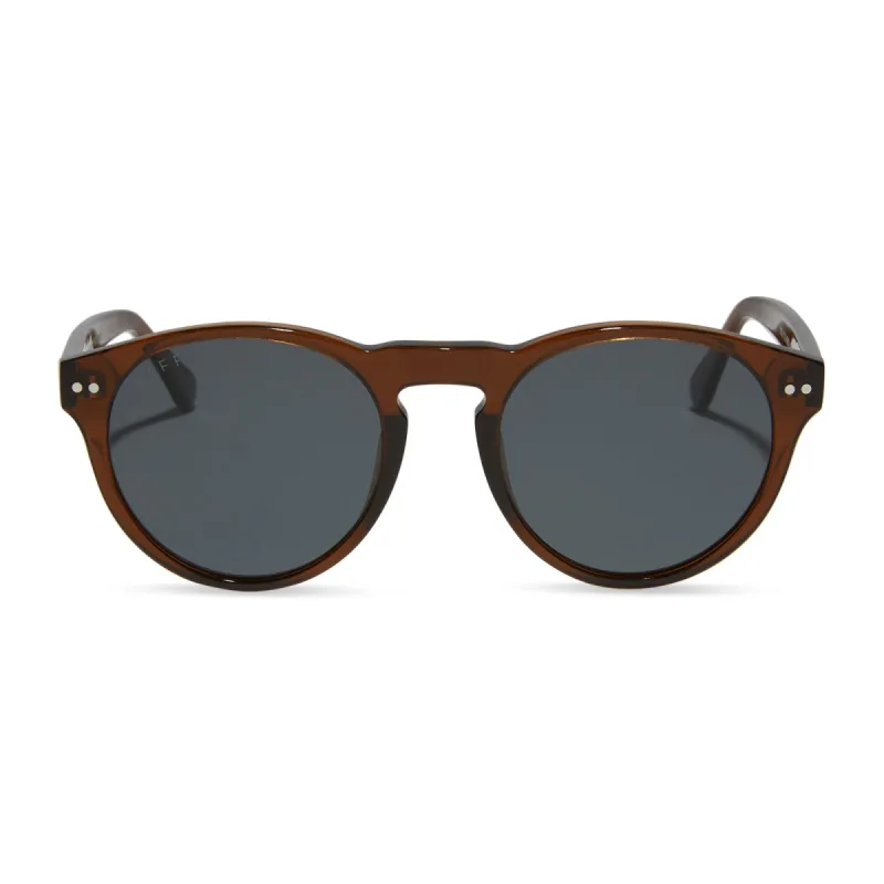 CODY - WHISKEY CRYSTAL + STEEL BLUE POLARIZED SUNGLASSES sold by Diff Eyewear