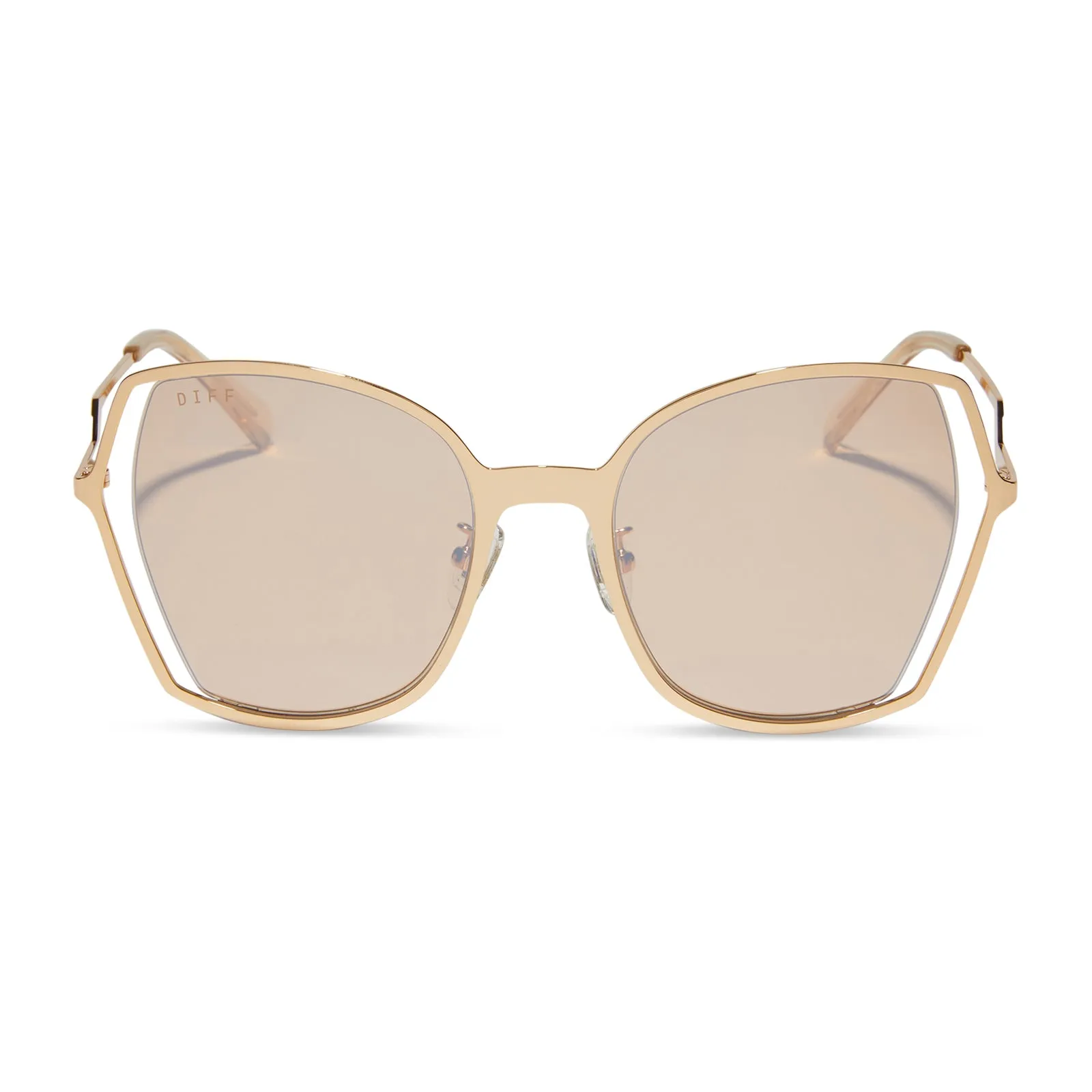 DONNA III - HONEY CRYSTAL + HONEY CRYSTAL FLASH SUNGLASSES sold by Diff Eyewear