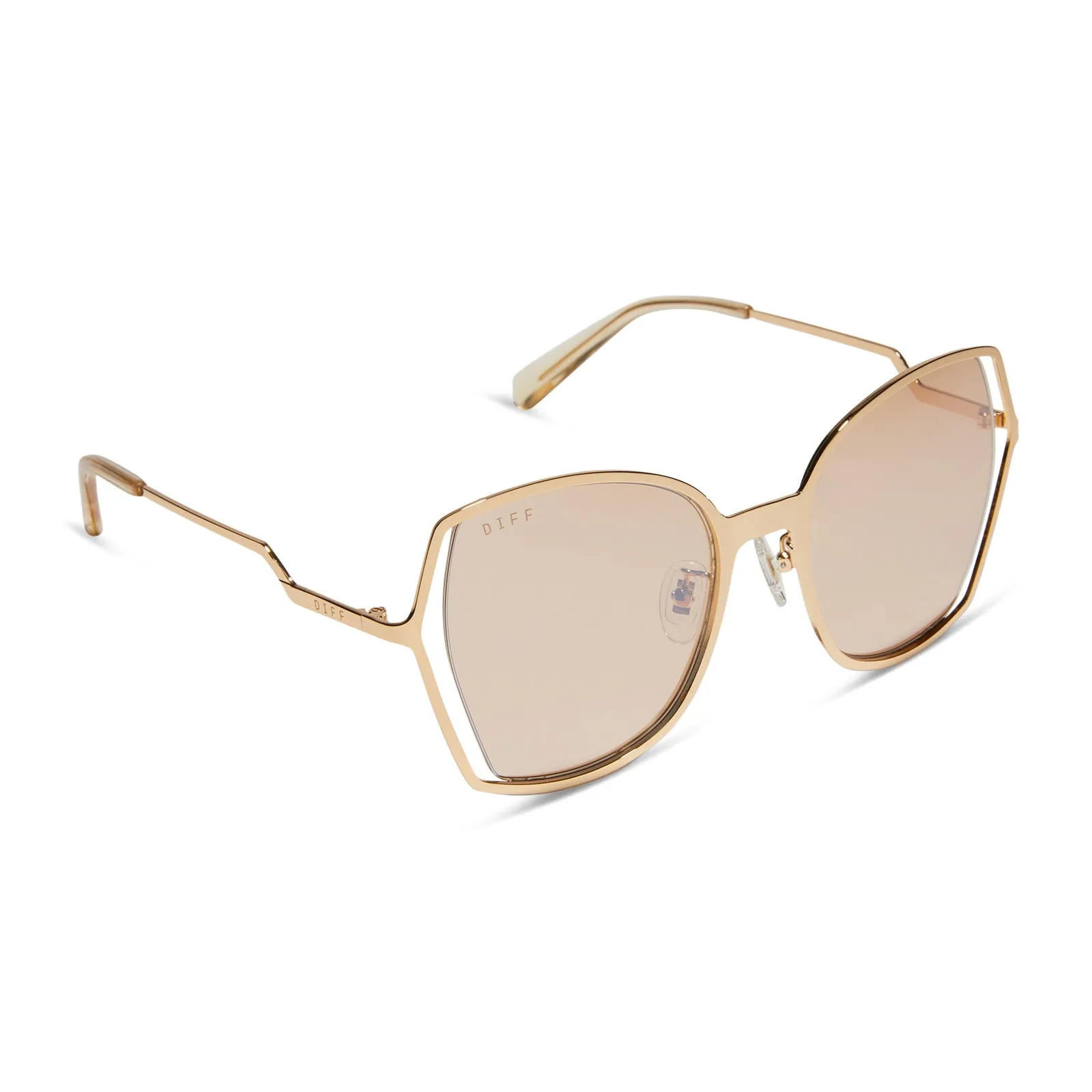 DONNA III - HONEY CRYSTAL + HONEY CRYSTAL FLASH SUNGLASSES sold by Diff Eyewear product image thumbnail 2