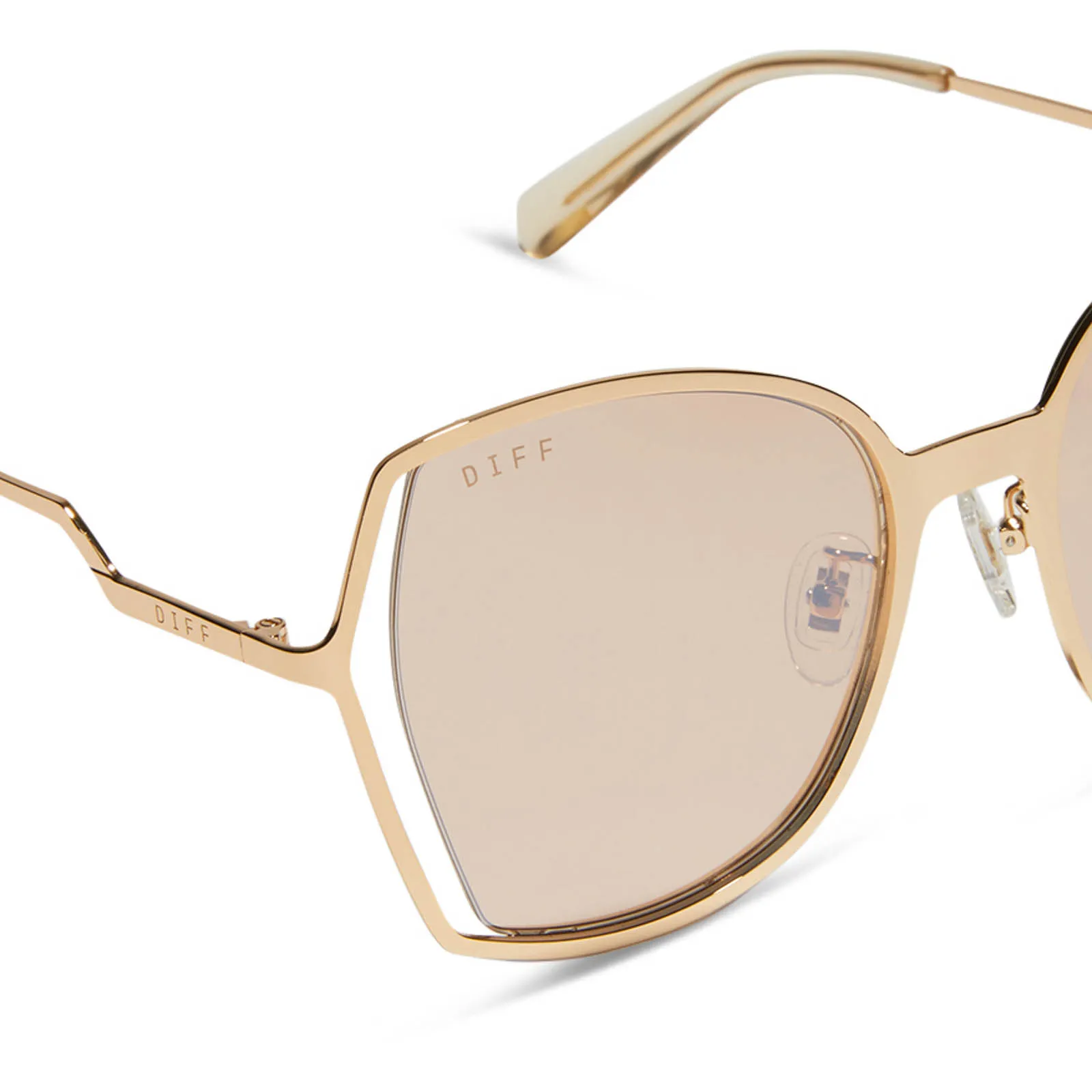 DONNA III - HONEY CRYSTAL + HONEY CRYSTAL FLASH SUNGLASSES sold by Diff Eyewear product image thumbnail 4
