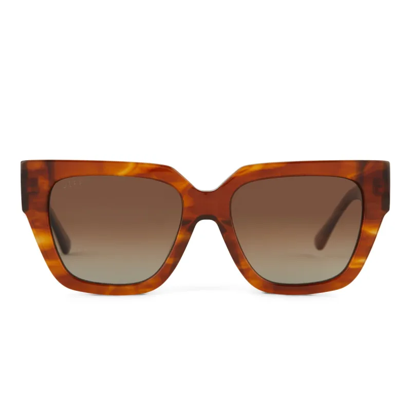 REMI II - HENNA TORTOISE + BROWN GRADIENT + POLARIZED SUNGLASSES sold by Diff Eyewear