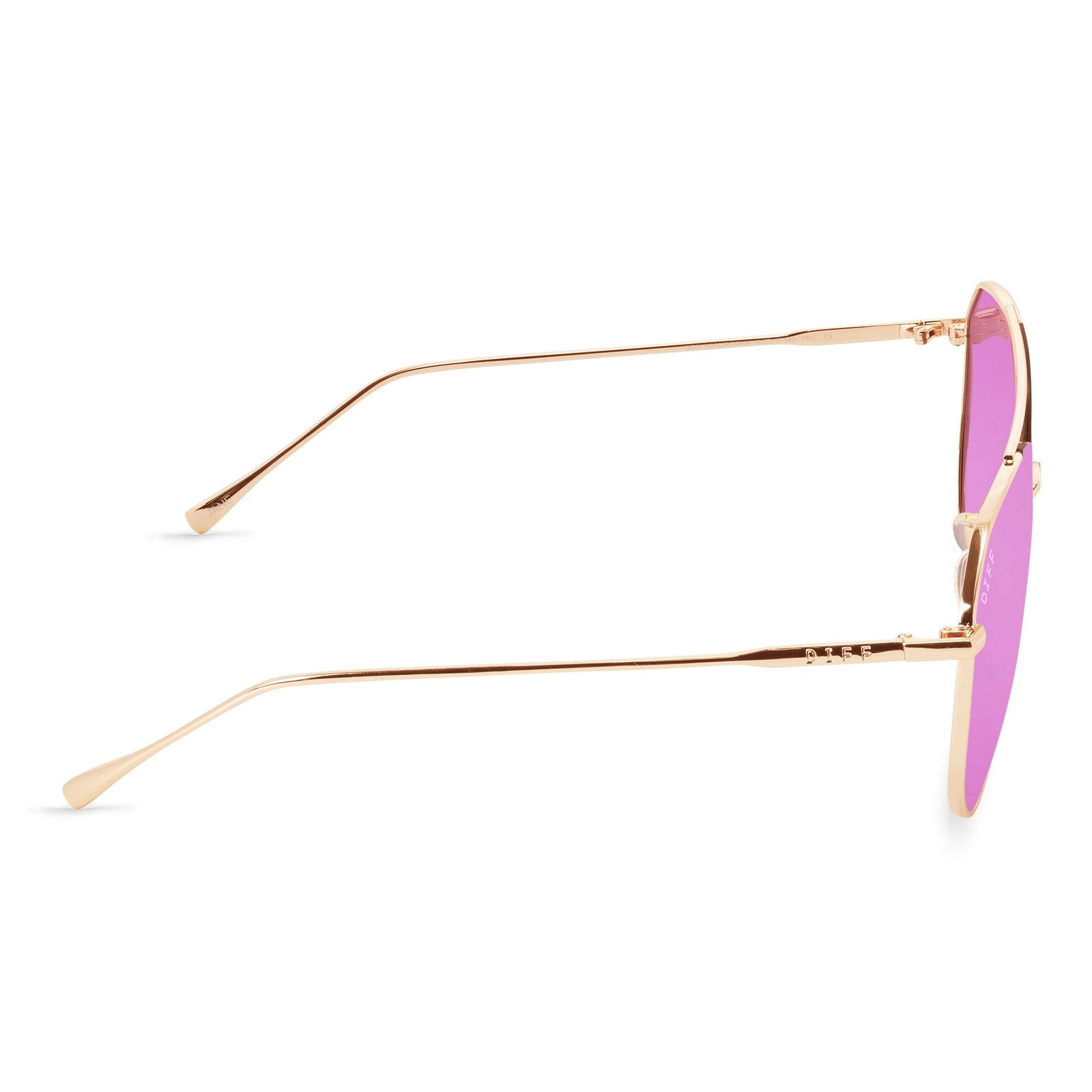 JANE - ROSE GOLD + PINK MIRROR SUNGLASSES sold by Diff Eyewear product image thumbnail 3