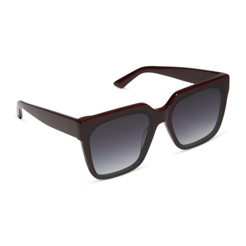 THEA - BORDEAUX + GREY GRADIENT SUNGLASSES sold by Diff Eyewear