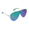 IMANI - GOLD + GREEN MIRROR SUNGLASSES sold by Diff Eyewear