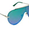 IMANI - GOLD + GREEN MIRROR SUNGLASSES sold by Diff Eyewear