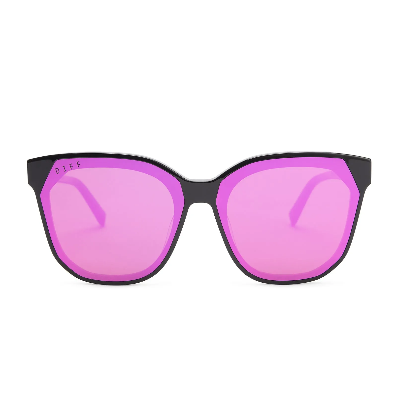 GIA - BLACK + PINK MIRROR SUNGLASSES sold by Diff Eyewear