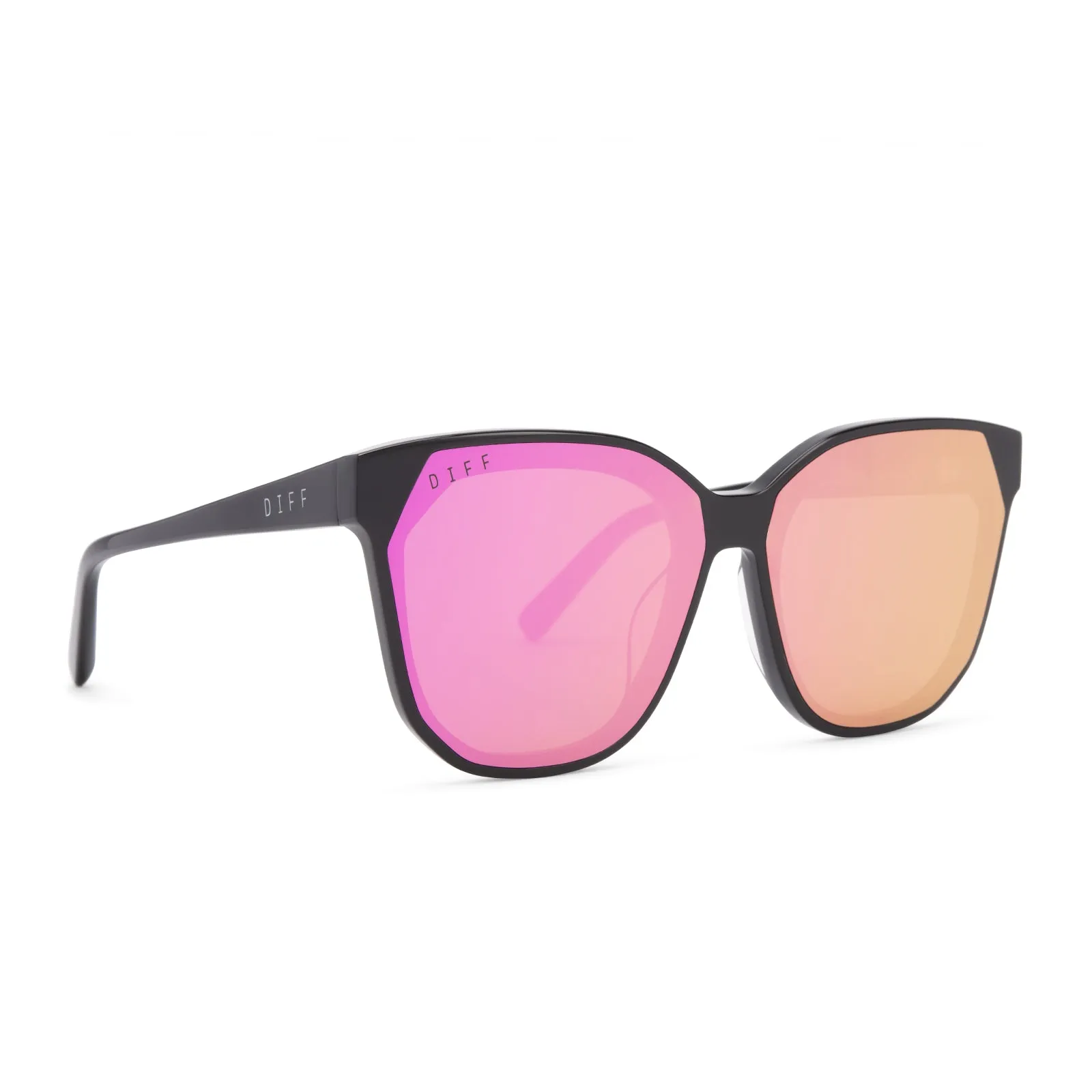 GIA - BLACK + PINK MIRROR SUNGLASSES sold by Diff Eyewear product image thumbnail 2